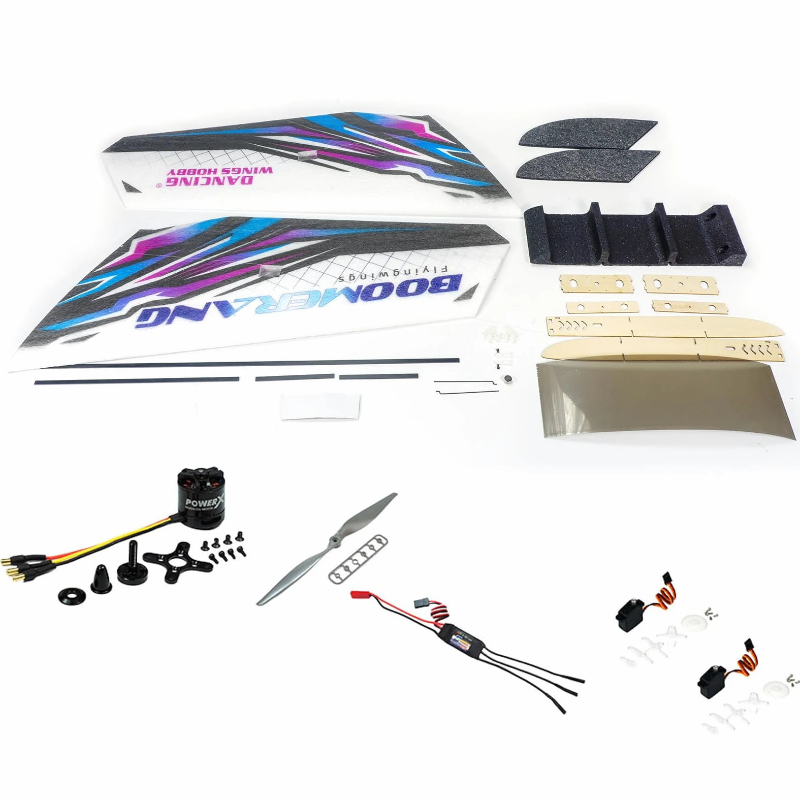 Kit Aliante per Aereo RC, Apertura Alare 1.114 Mm, Lunghezza 550 Mm, con Motore Ed, Funzioni di Volo Stabili per Assemblaggio Educativo, Appassionati di Telecomando, Blu (-2)