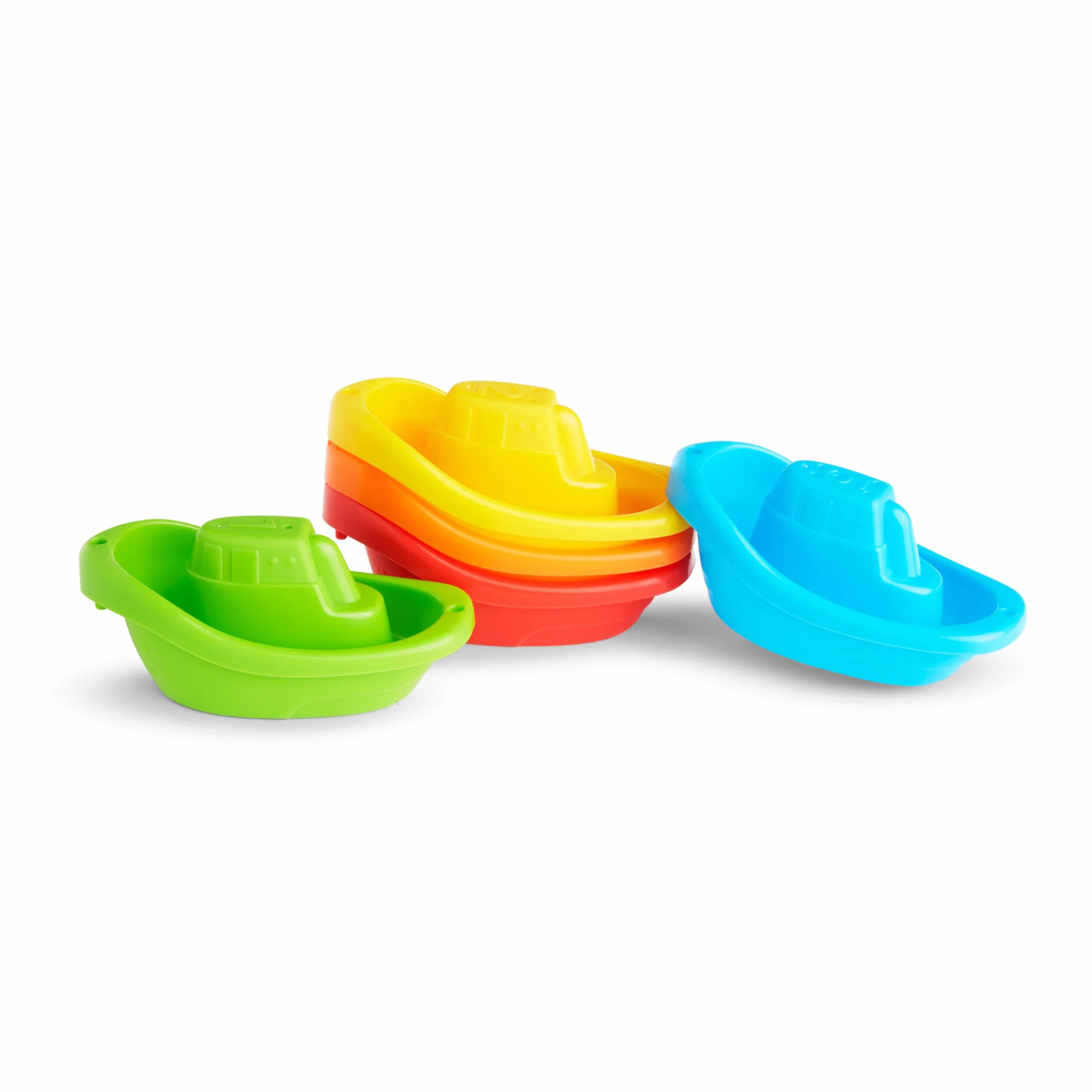 Munchkin Flotta di 5 Barche Giocattolo da Bagno | Giocattoli da Bagno Interattivi e Divertenti per Bambini e Neonati | Facile da Impugnare | Essenziali per Bambini | Confezione da 5