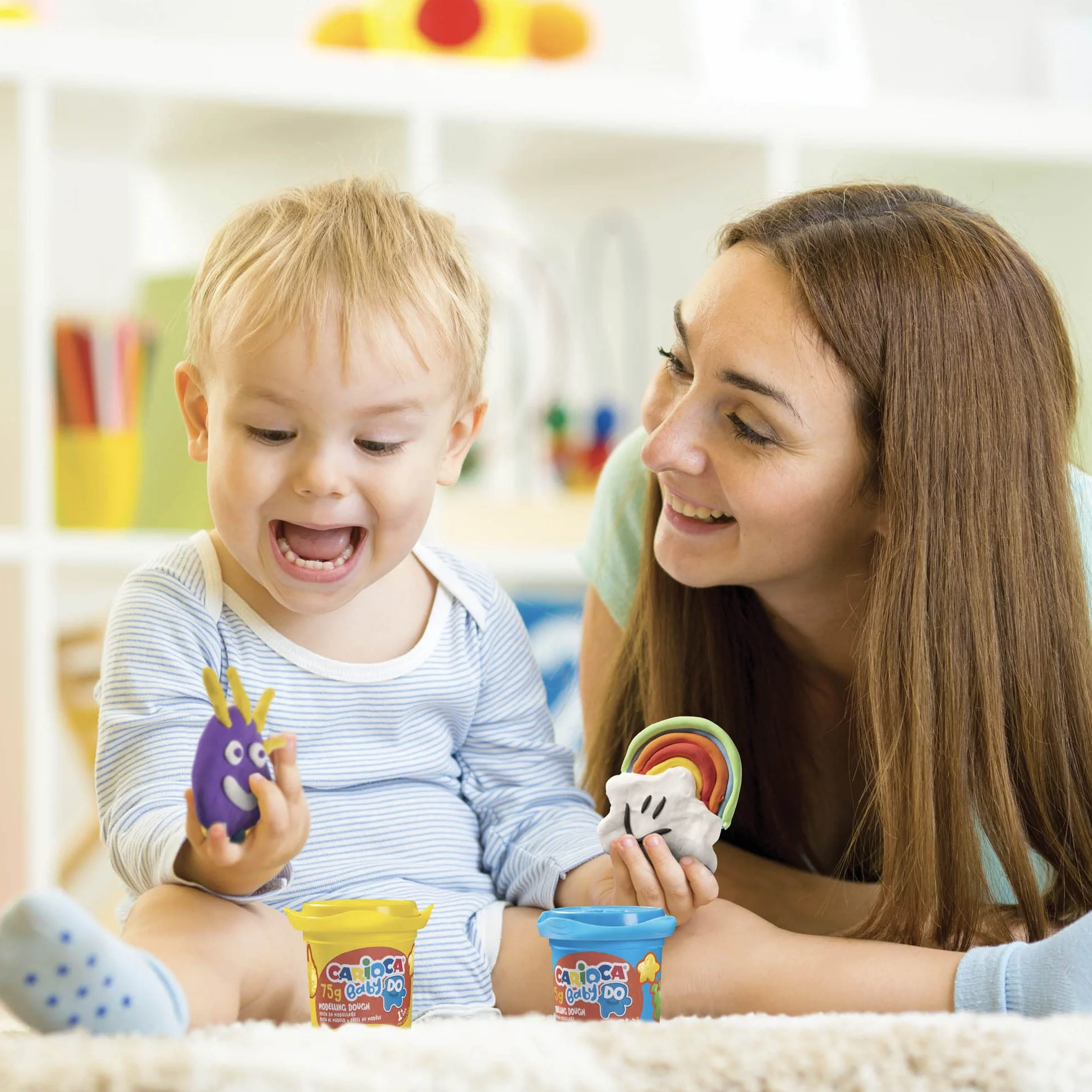 CARIOCA BABY DO Pasta da Modellare Set 8 Colori per Bambini 12 Mesi