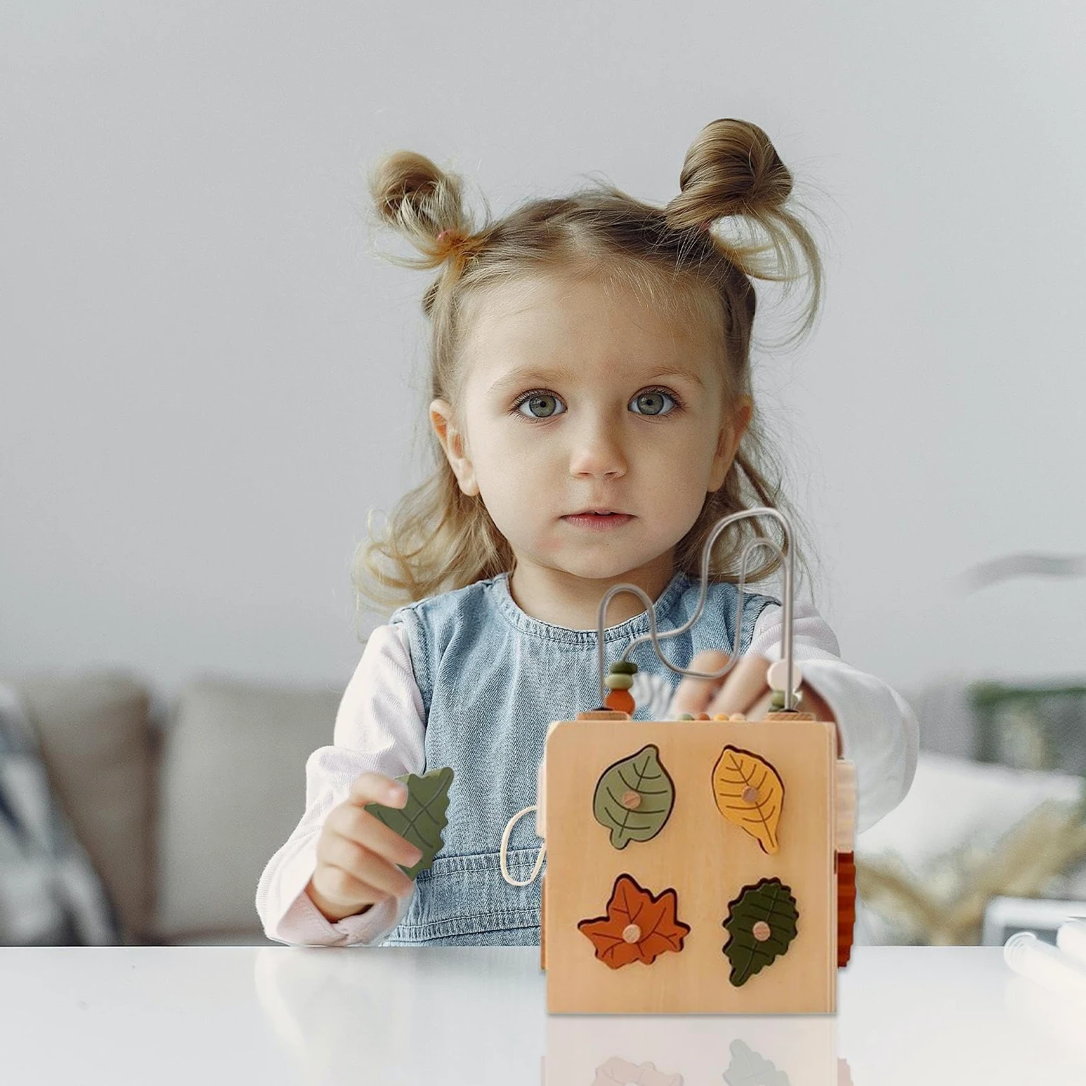 Perline Di Legno Da Infilare Giocattolo Impilabile a Colori | Educativo Apprendimento Classificazione Per Bambini 1-3 Anni Ragazza Ragazzo Casa Viaggi Famiglia