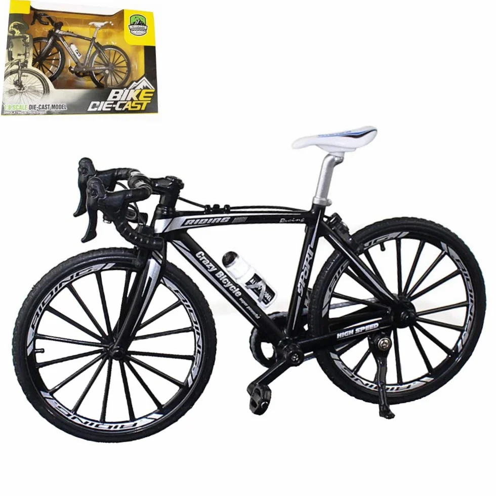 Bicycle Model Deco Bicycle Miniature 1: 8 (7.87 * 5.12 Inch) Collection Deco Die Cast Toy Mini Bend Bicycle Model Road Bike Mountain Bike