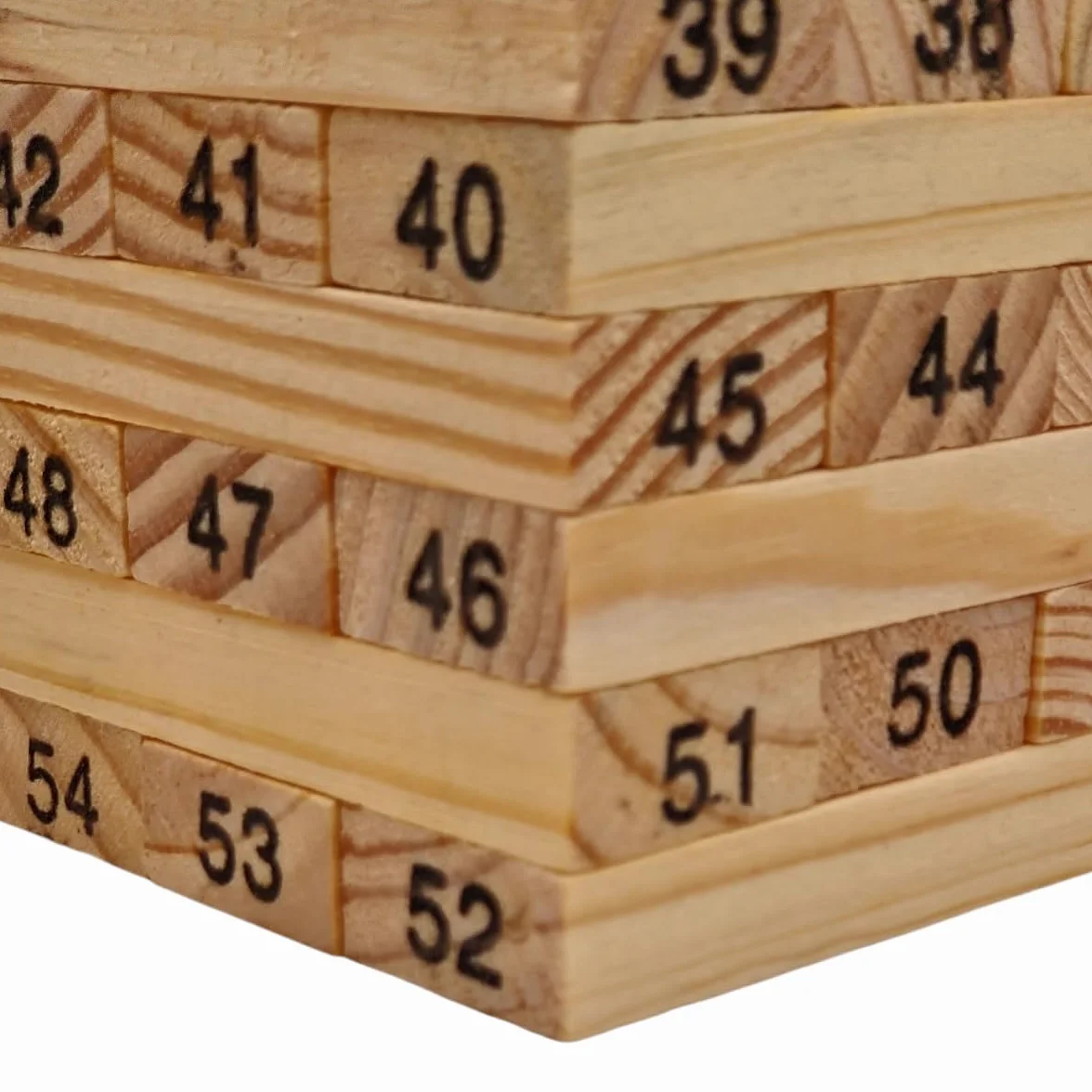 FAST WORLD SHOPPING – Gioco di Società Torre Traballante in Legno con 54 Mattoncini Numerati e Dadi da gioco, Giochi da Tavolo di Abilità e Concentrazione