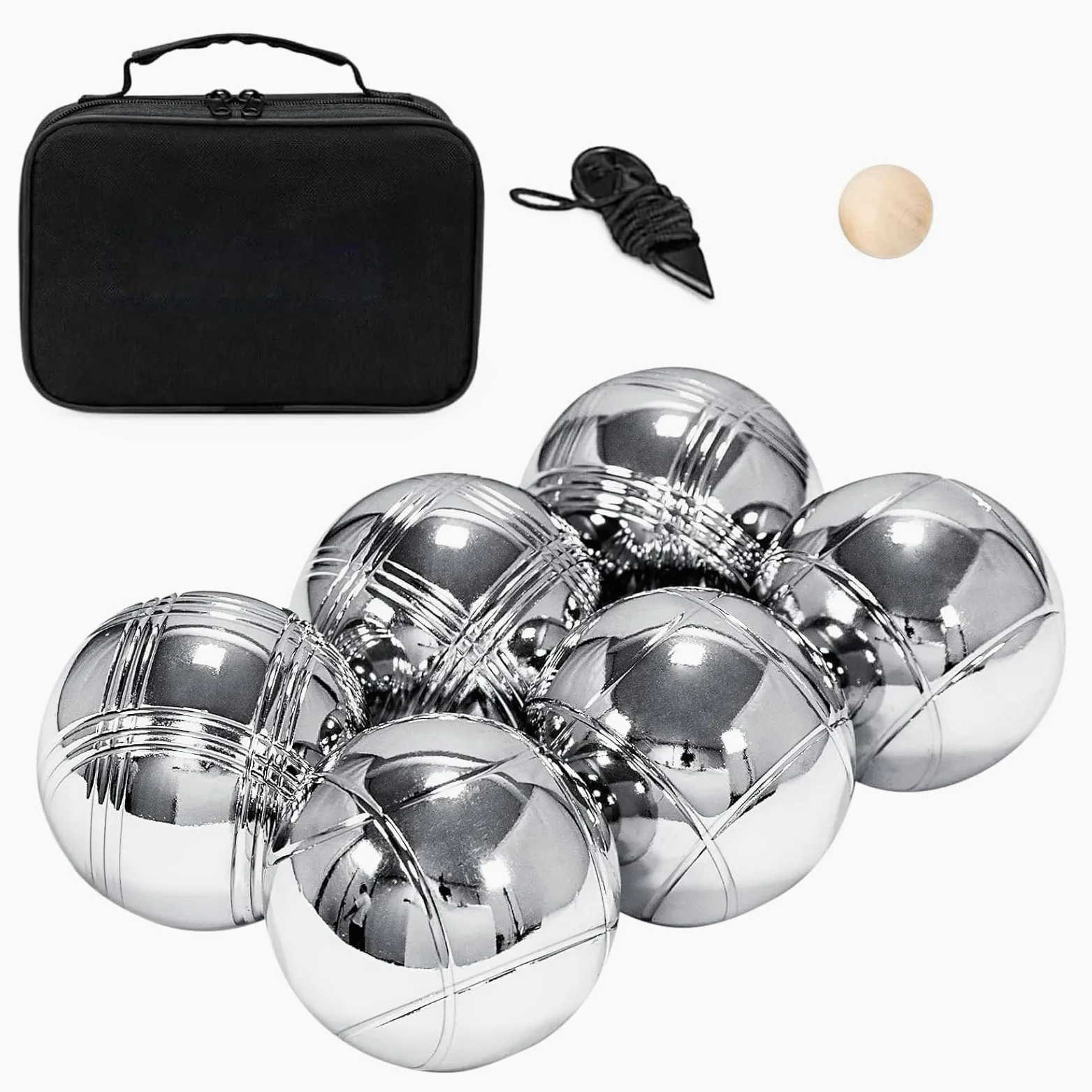 Palla da Bowling Kit, Borsa da Trasporto, Multiuso, per La Famiglia | D'Acciaio Da Esterno per , famiglie, spiaggia, picnic, bambini e adulti, giardino, set giochi esterno
