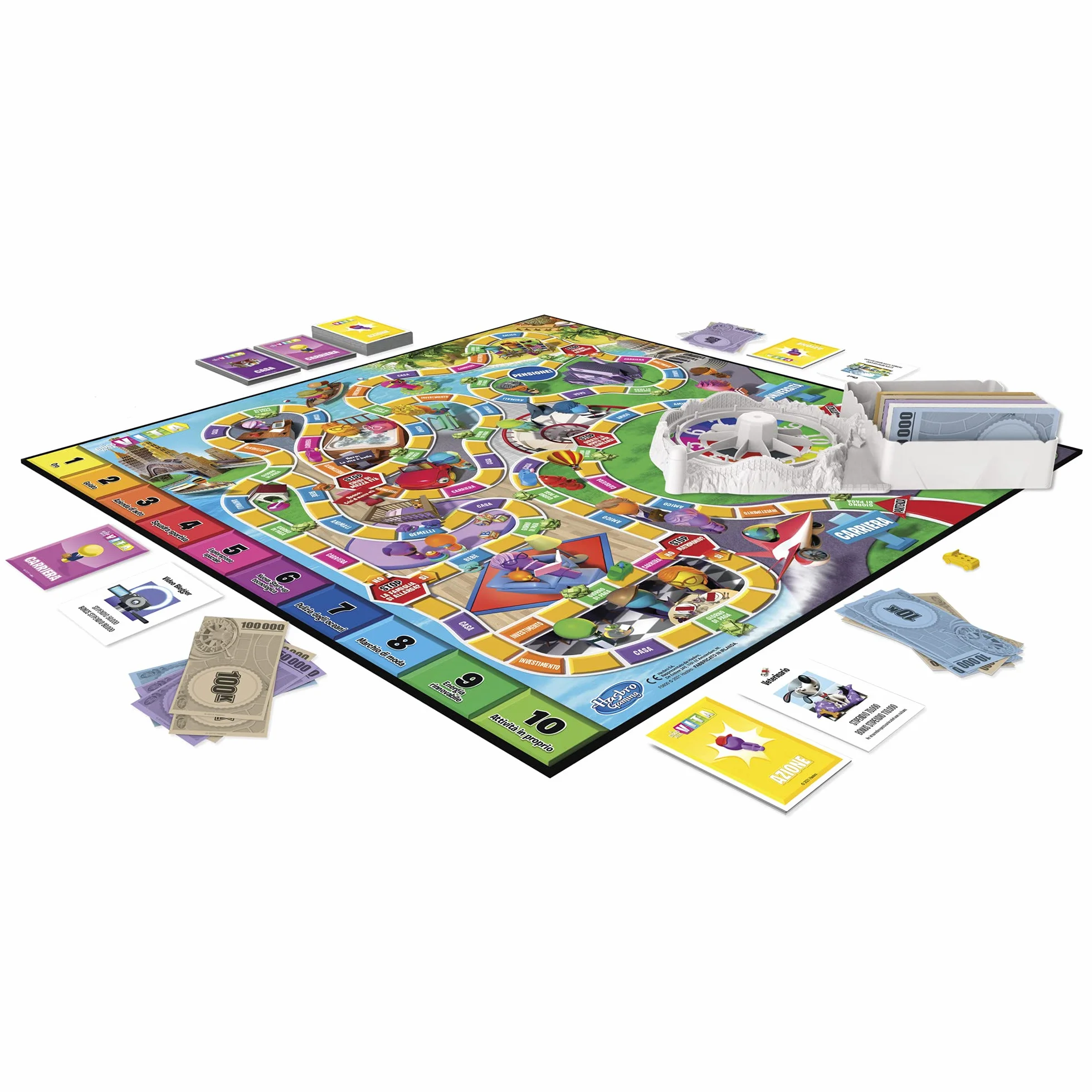 Hasbro Gaming - Il Gioco della Vita, un Gioco Adatto a Tutta la Famiglia per 2-4 Giocatori, Gioco da Tavolo per Bambini Dagli 8 Anni in Su