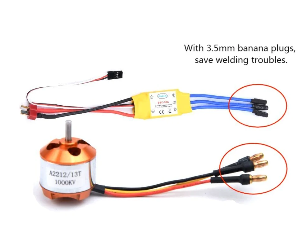 YoungRC A2212 1000KV Motore Brushless + 30A ESC Regolatore di Velocità Elettrico + 1045 Elica CW CCW Kit per RC Multicopter Quadcopter