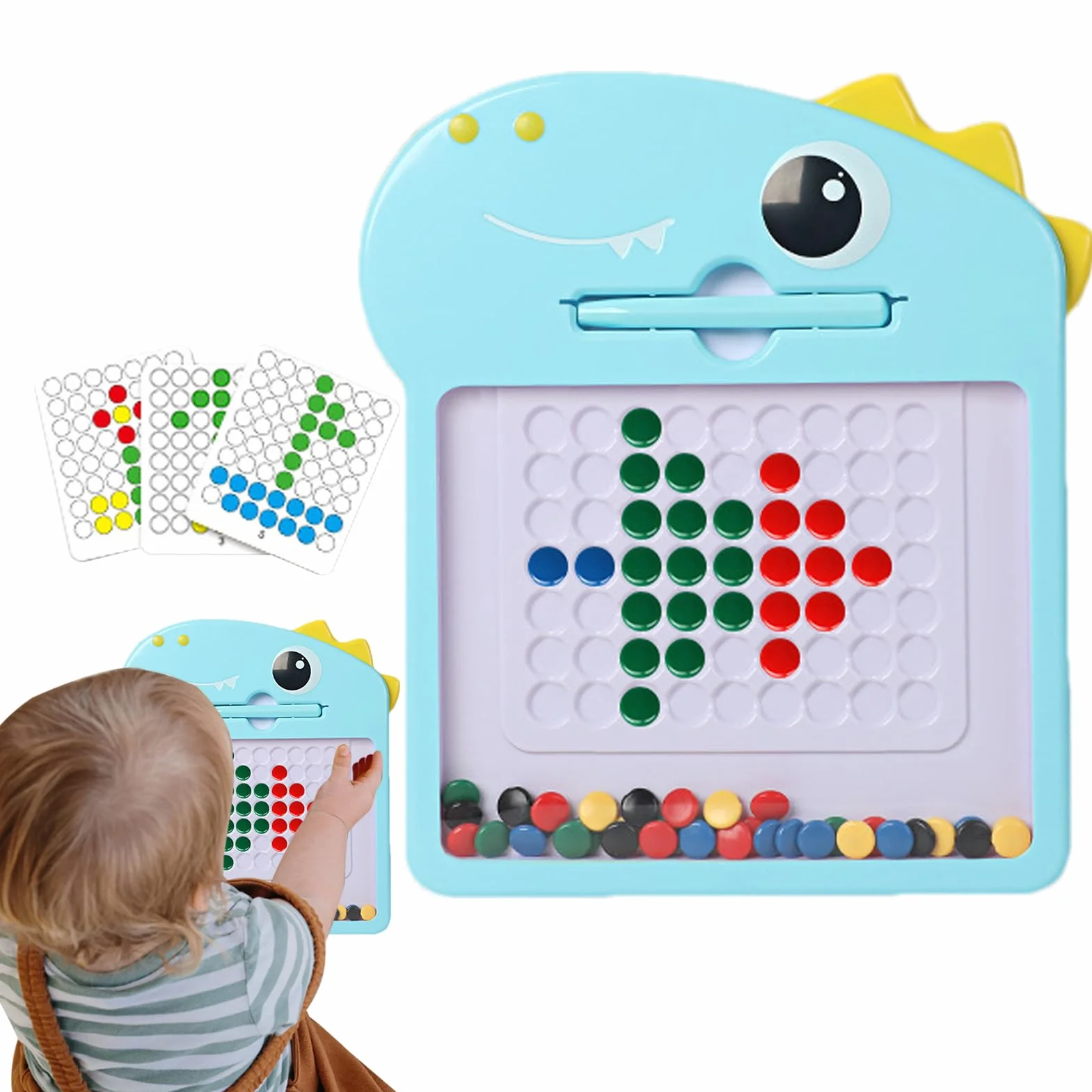 Scheda da scaratura magnetica - divertente cuscinetto da disegno magnetico con perline per bambini | Apprendimento precoce Doodle giocattolo per bambini di età compresa