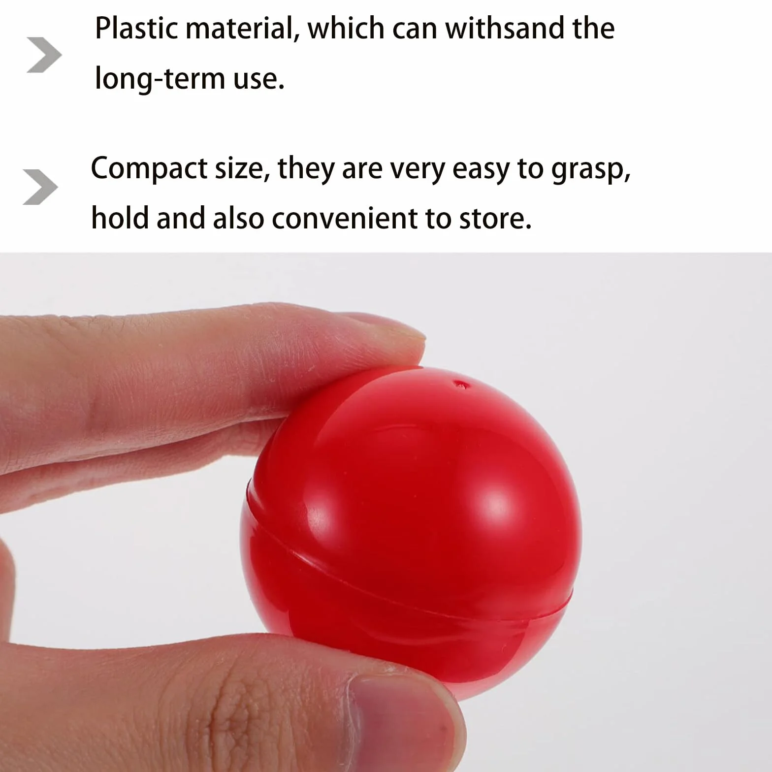 50 Pezzi Palline di Intrattenimento, Palline Della Lotteria, palline da lotteria, Mini Palline Della Lotteria, Palline di Plastica Vuote Del Bingo, Palline da Disegno Lotteria per giochi (Rosso)