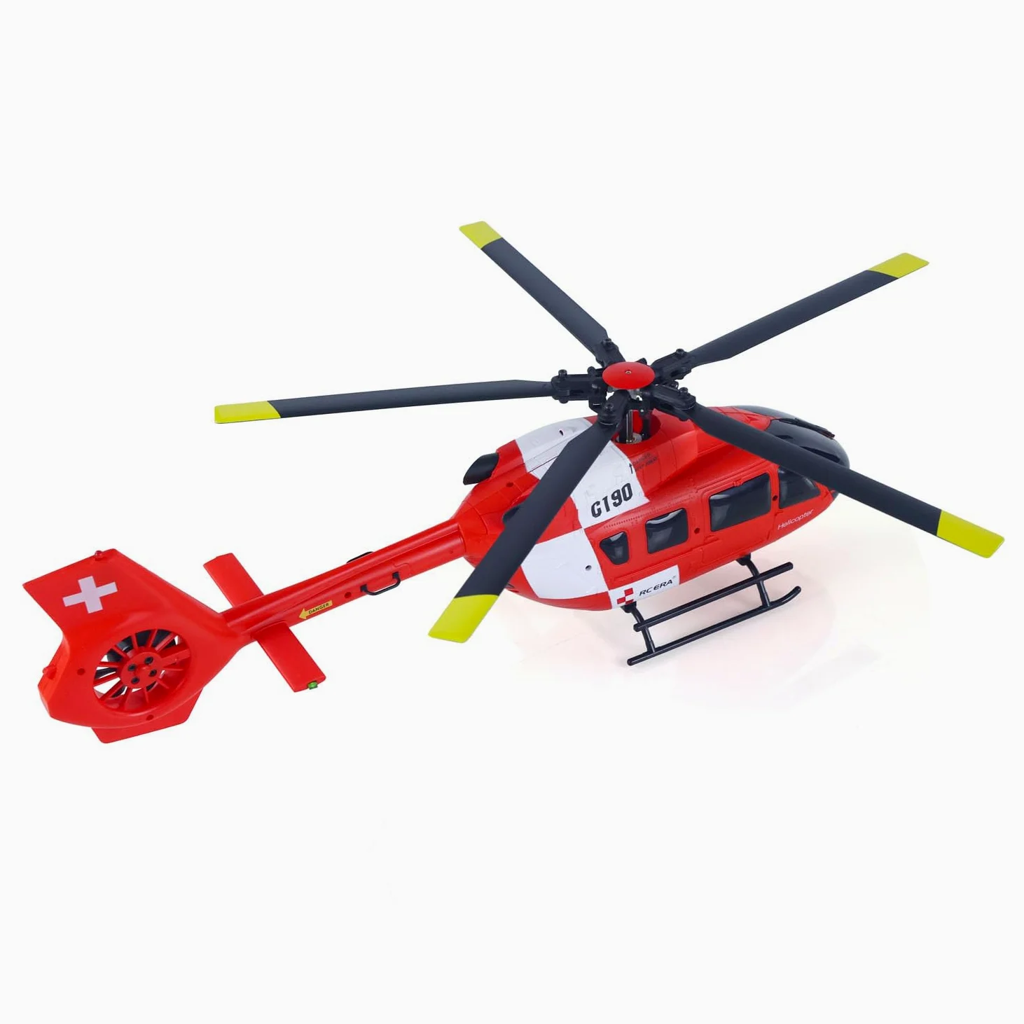 Elicottero radiocomandato 1/30 RC Era 6Ch C190 doppio motore brushless modello Rtf H145 Aileronless rotore di coda canalizzato modello Hobby Grade (rosso e bianco)