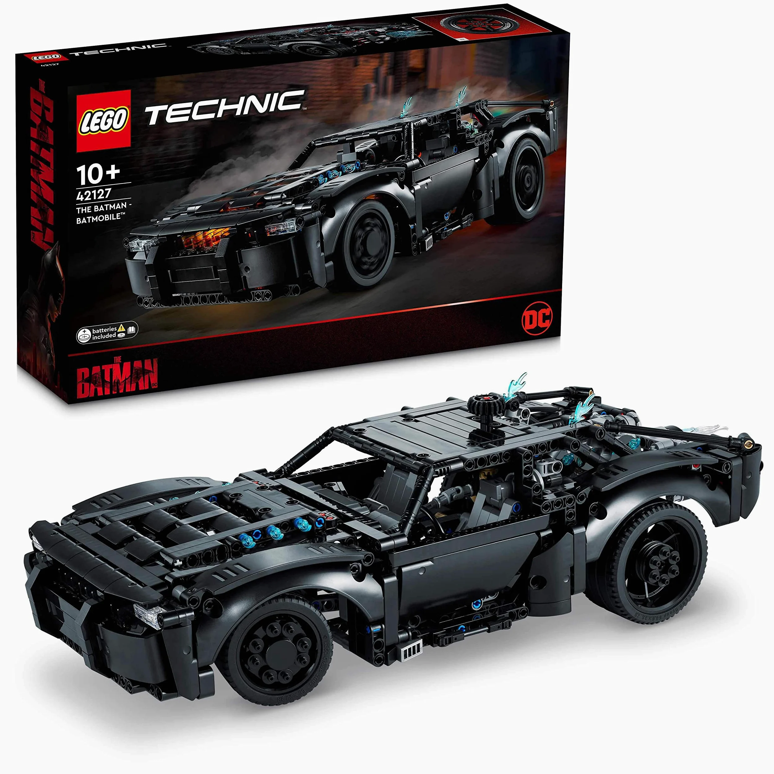 LEGO Technic BATMOBILE DI BATMAN, Modellino Auto da Costruire per Bambini e Bambine con Mattoncini Luminosi, Set del Film del 2022, Idee Regalo di Compleanno per Bambine e Bambini 42127