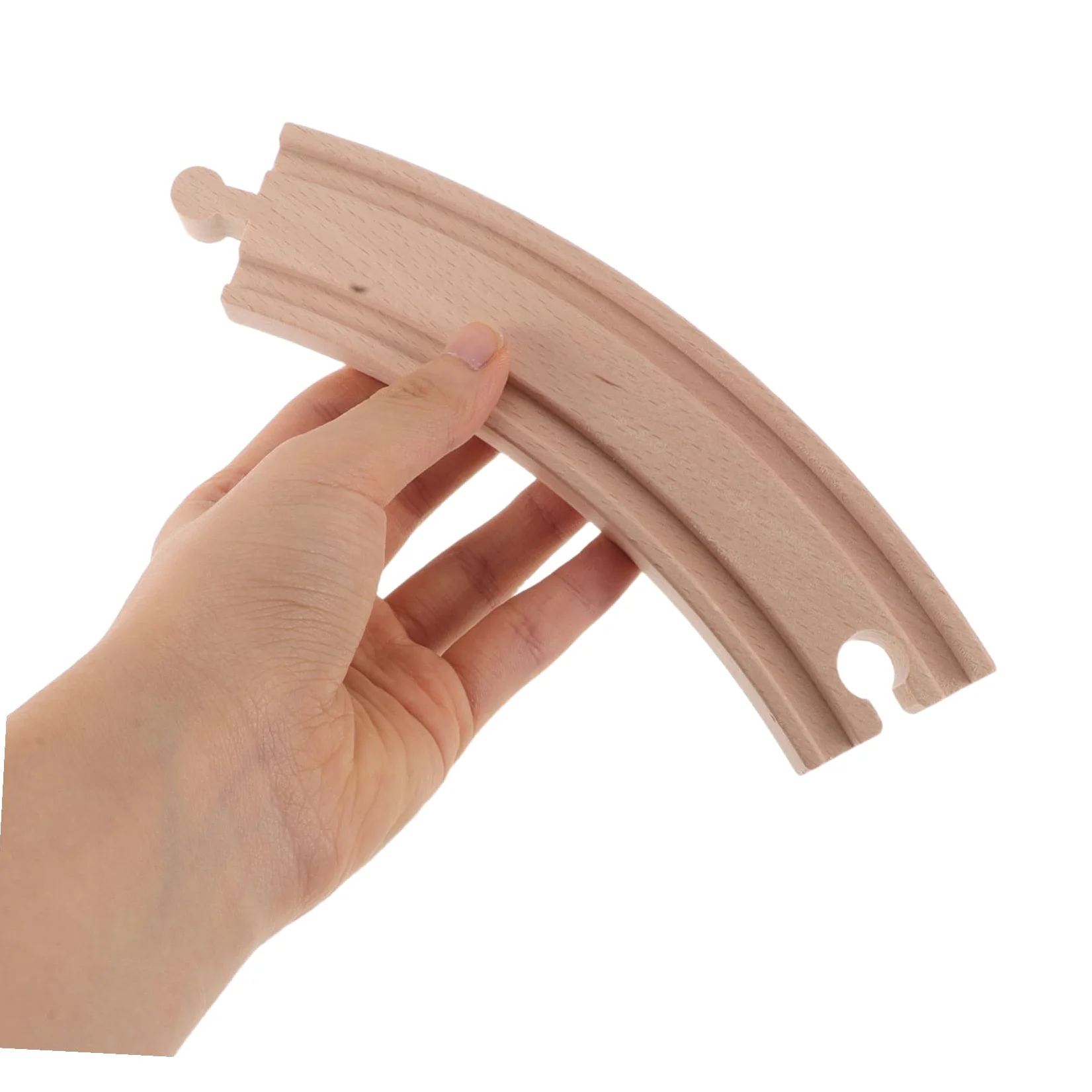 SUPVOX 20 Pezzi Binari Trenino in Legno Beige, Dritti e Curvi | Compatibile con Modelli Ferroviari, Pezzi per Montaggio Creativo, Accessori di Espansione per Gioco DIY