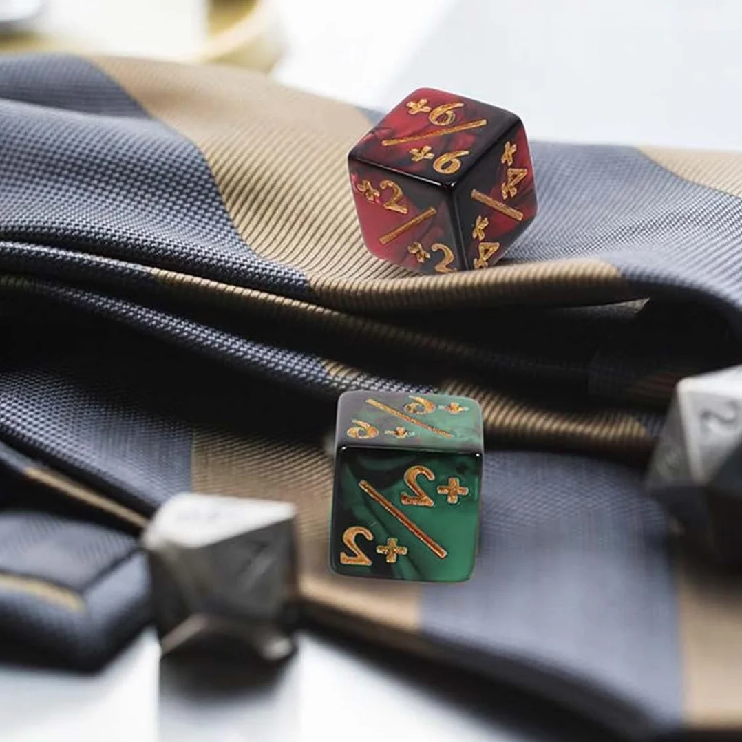 12 pezzi contatori dadi, dadi D6, dadi fedeltà con sacchetti, compatibile con MTG, CCG, accessori per gioco di carte