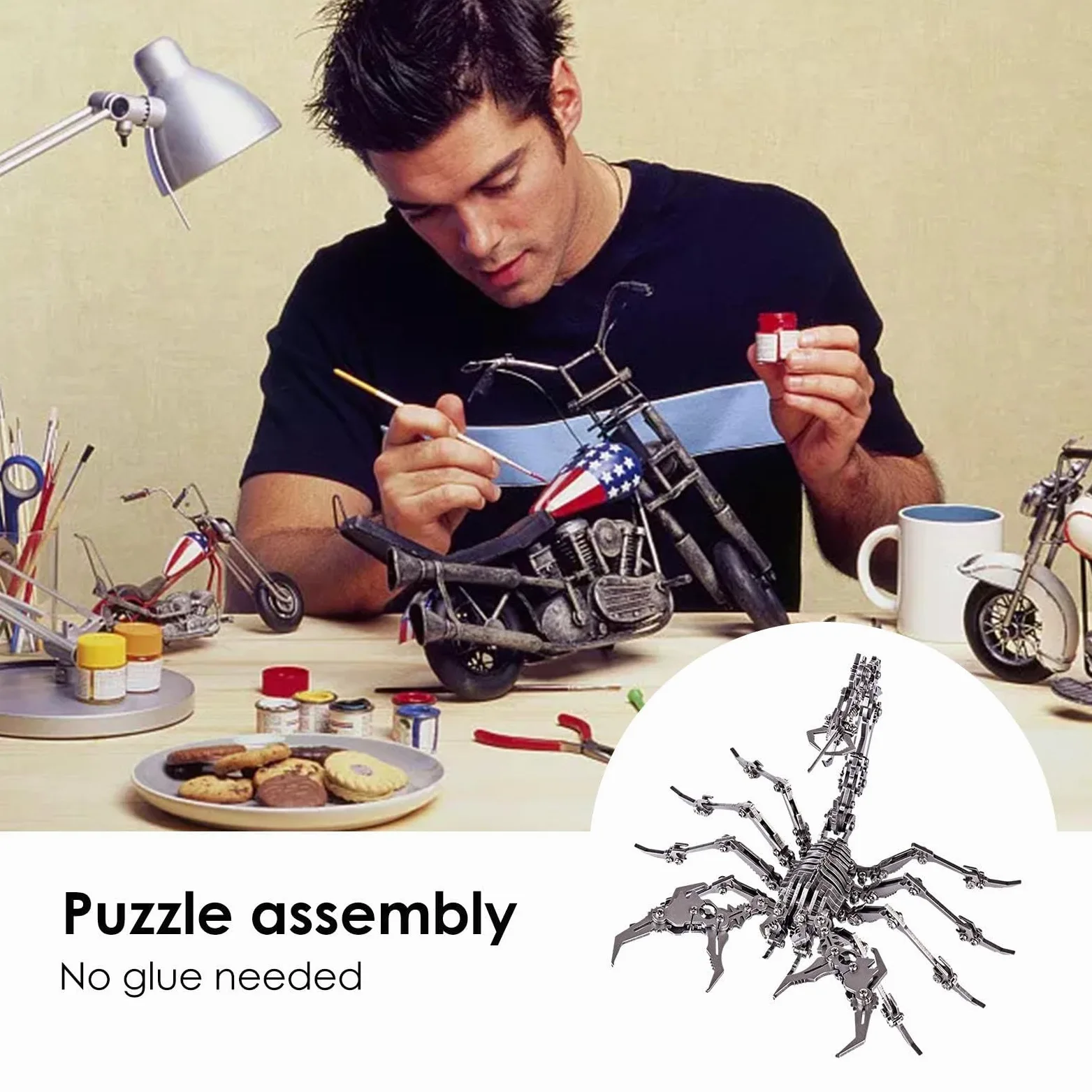 Puzzle in metallo,Kit staccabile fai-da-te - Puzzle per | adolescenti e adulti, assemblato a mano. Ornamento da scrivania