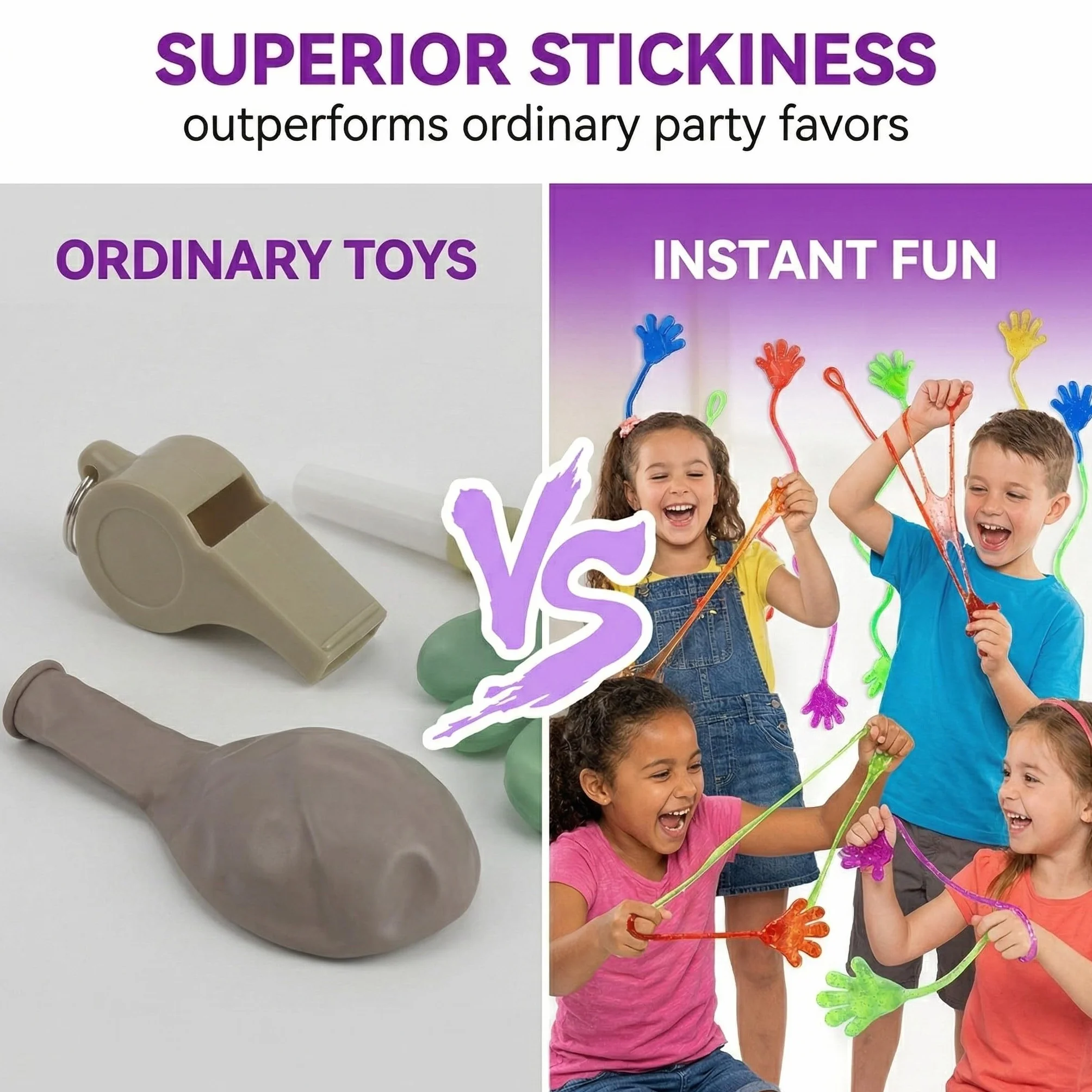 20 Pezzi Colorato Sticky Hands Giocattoli, Mani appiccicose Giocattoli per Bambini, Giocattoli per Feste, Giocattoli di Decompressione per Ragazze e Ragazzi, Colori Casuali