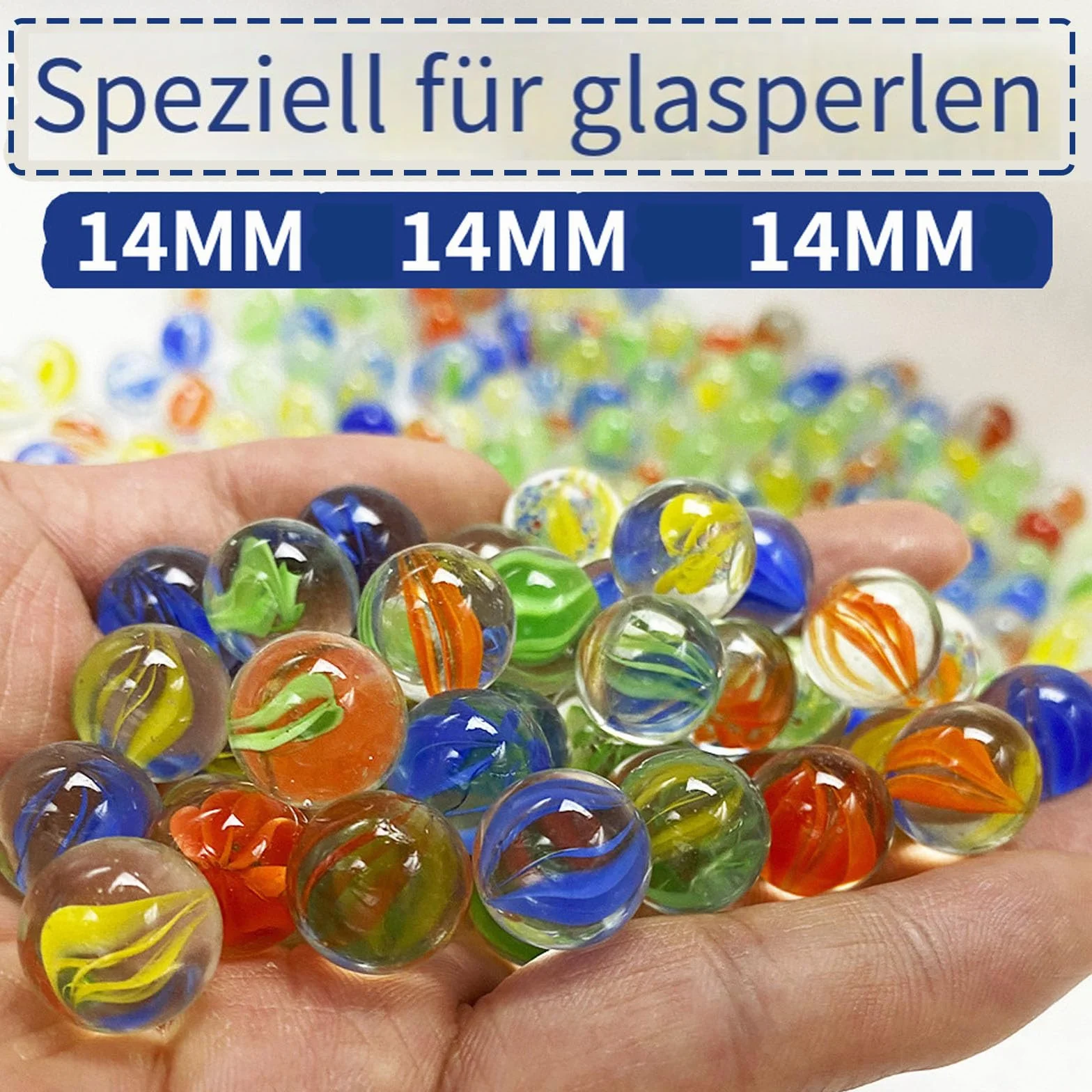 Biglie di vetro colorate 14 mm 100 pezzi per giochi decorazione casa piante