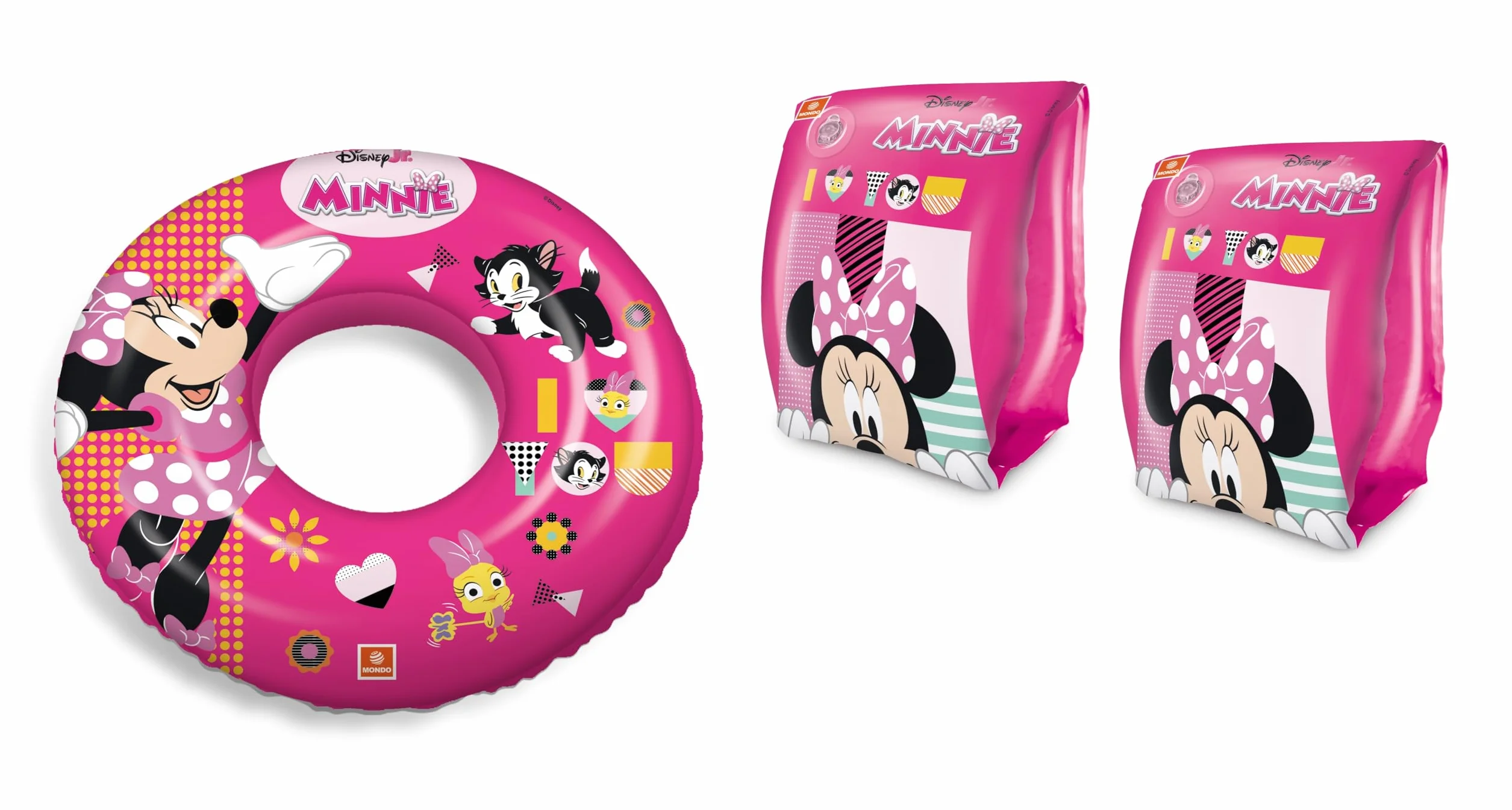 Mondo Toys - set braccioli e ciambella bambini mare estate piscina (minnie)