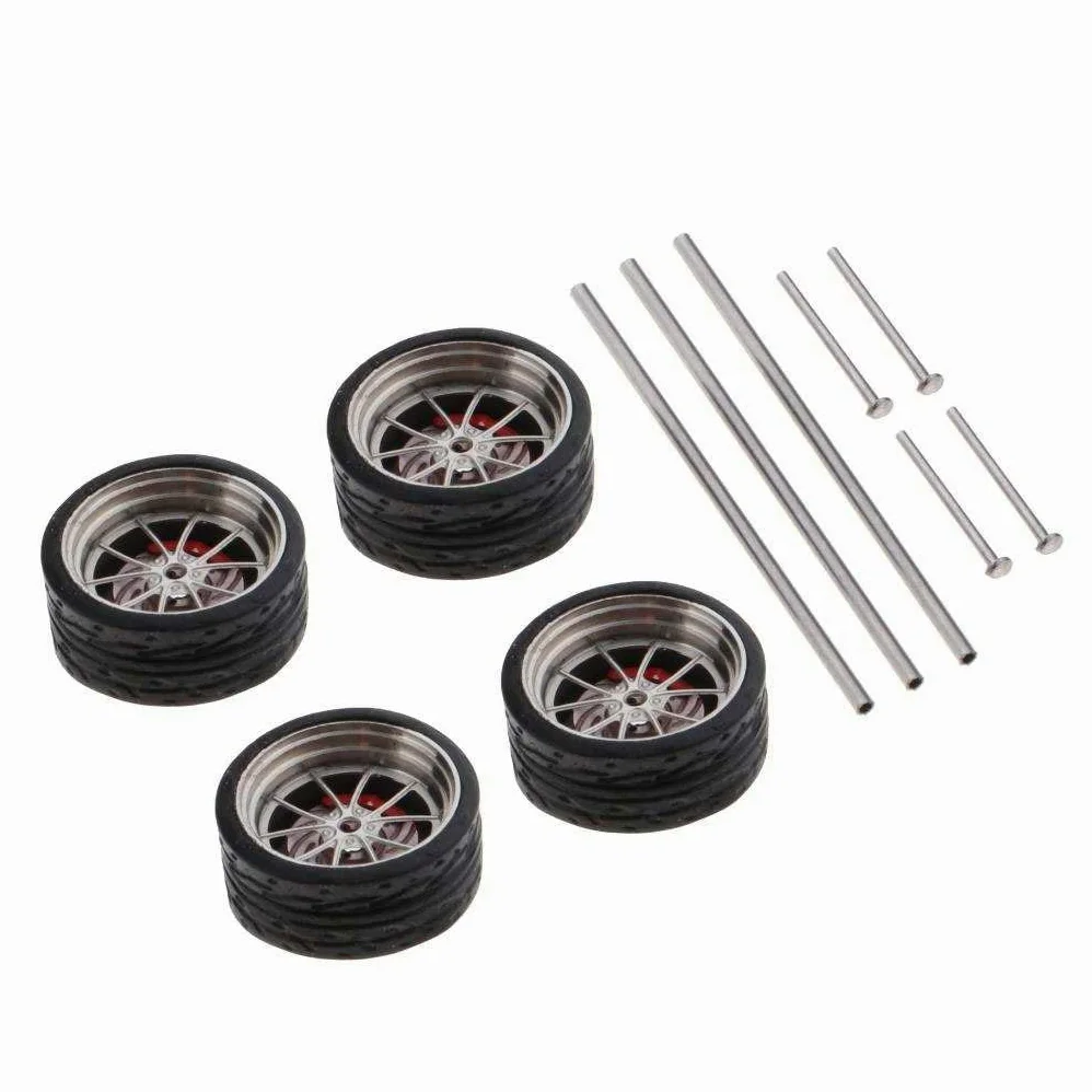Accessori Auto Modello 1/64 – Ruote Alluminio | cerchi rimovibili, per collezione, adulti