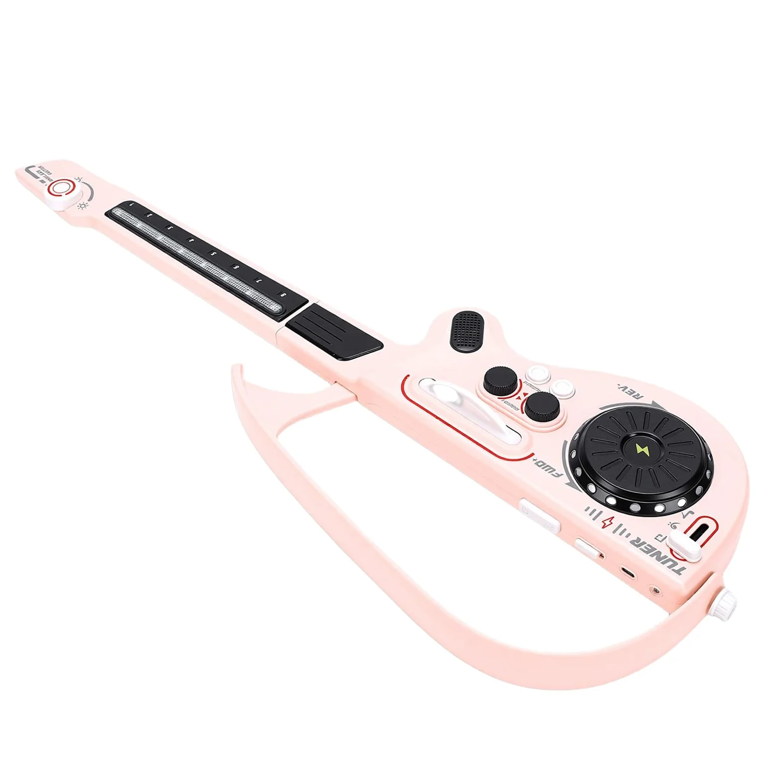 Topiky Giocattolo per Chitarra Intelligente Senza Corde per Chitarra Elettrica Pieghevole per Bambini per Bambini di età Superiore a 3 Anni (PINK)