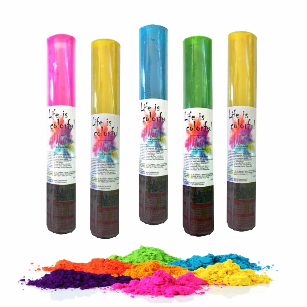 H2i Holi Powder Shooter - 7 cannoni in polvere colorata, con colori misti, 60 g