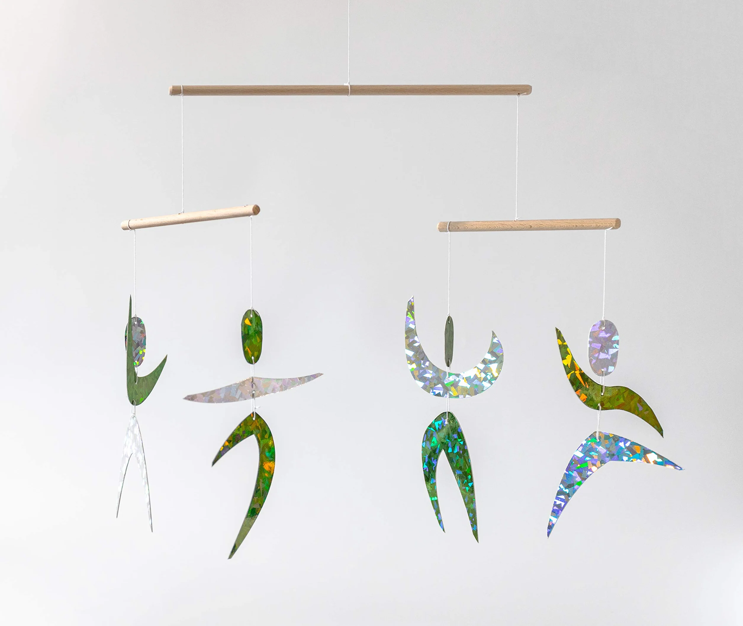 Set of 5 Montessori inspired mobiles - Black and white mobile, Orange Gobbi, Dancers, Octahedron, Rainbow. Montessori mobile. Baby mobile. Hanging mobile. Crib toy.