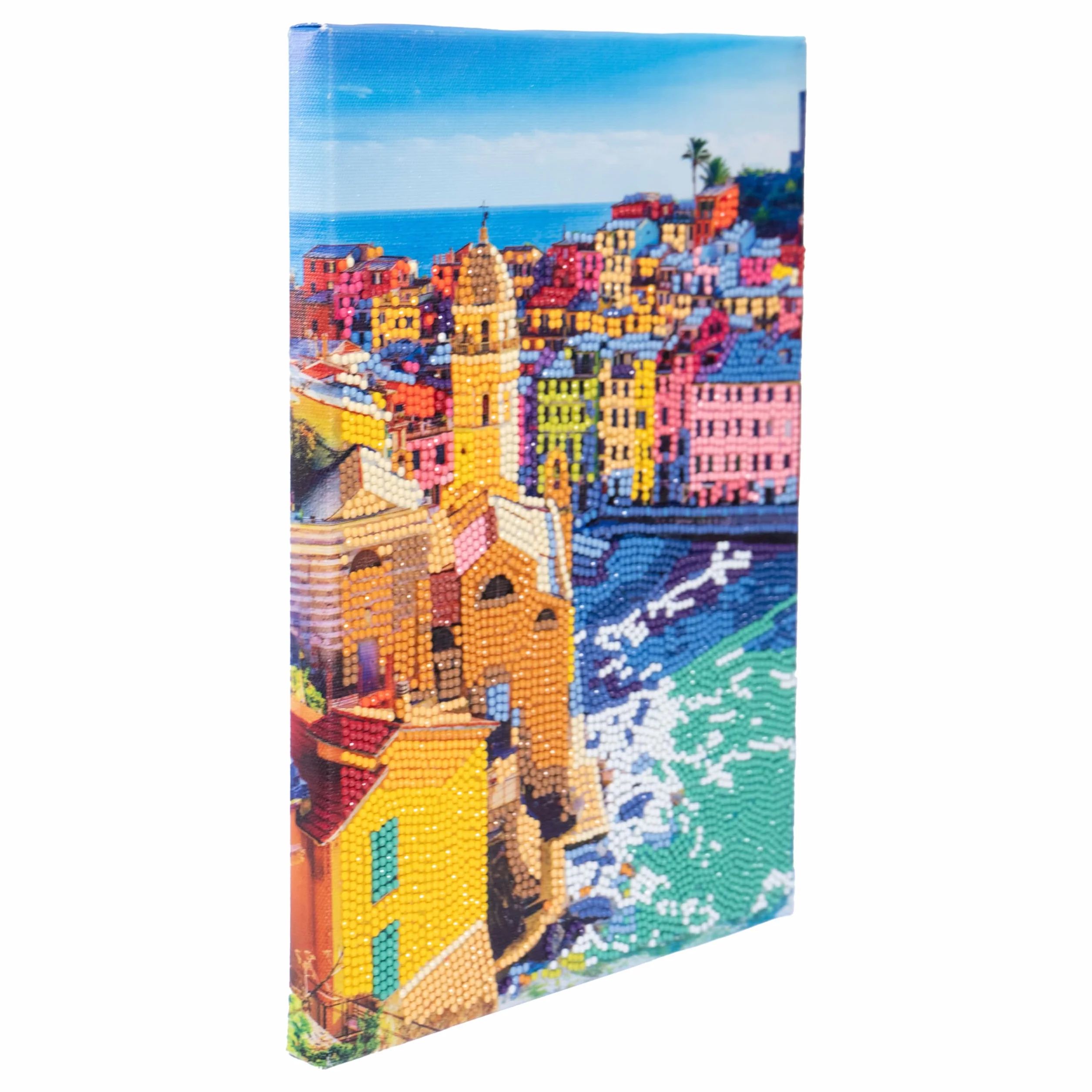 DIAMANTINY Level Up - QUADRO - Creative Art, Diamond Painting Kit, crea il mosaico Cinque Terre