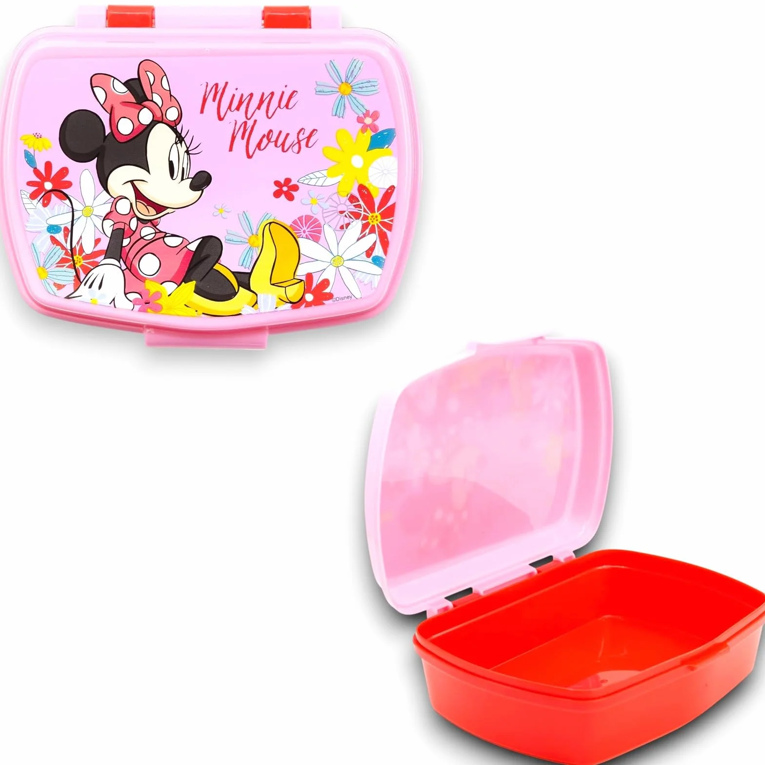 KORAT Uovo di Pasqua Sorpresa Gigante Bambina h. 40cm PASQUALONE Sorpresone Set stoviglie e Posate per Bambini Porta Pranzo infrangibile Resistente Kit Pappa Piatti Rosa (Per Minnie)