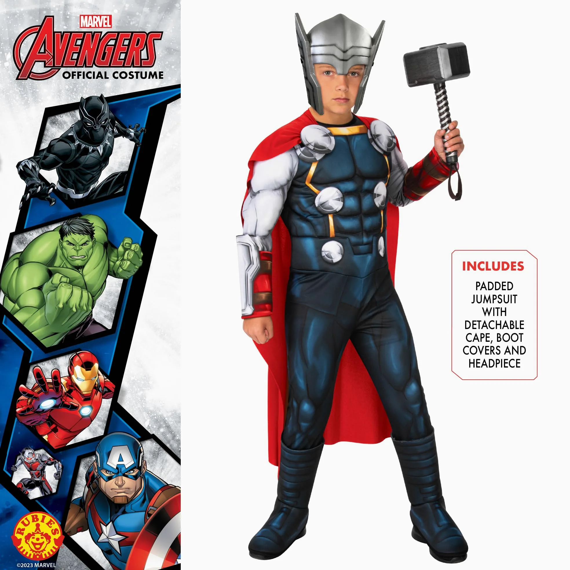 Rubie's Official Marvel Avengers Thor Deluxe Child Costume, Kids Superhero Fancy Dress