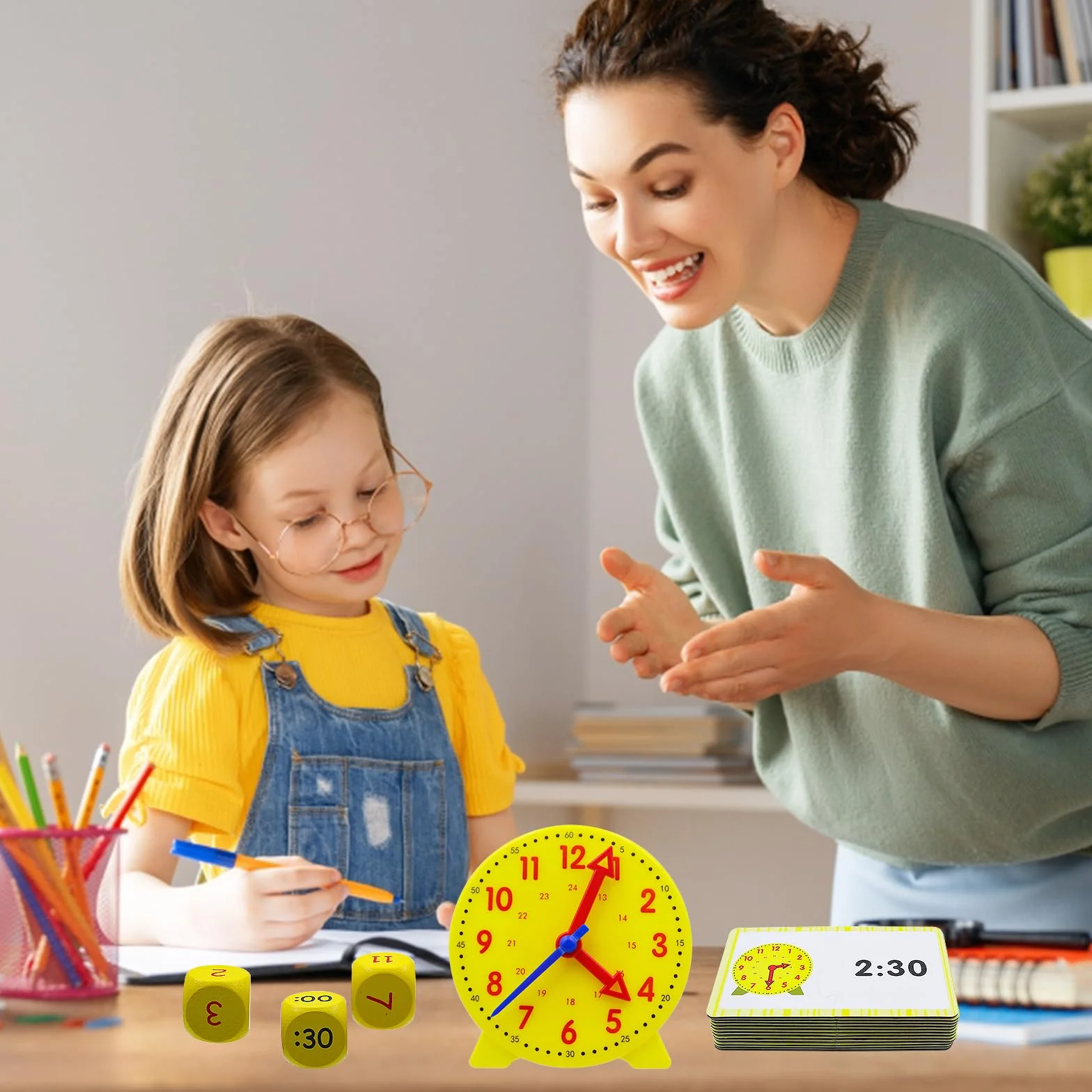 CONNECTION Orologio Giocattolo per Apprendimento Modello di Orologio Didattico Precoce Regali per Bambini Impara a Leggere L'orologio Orologi Educativo Regalo per 5 + Anni Ragazzo Ragazza Studenti