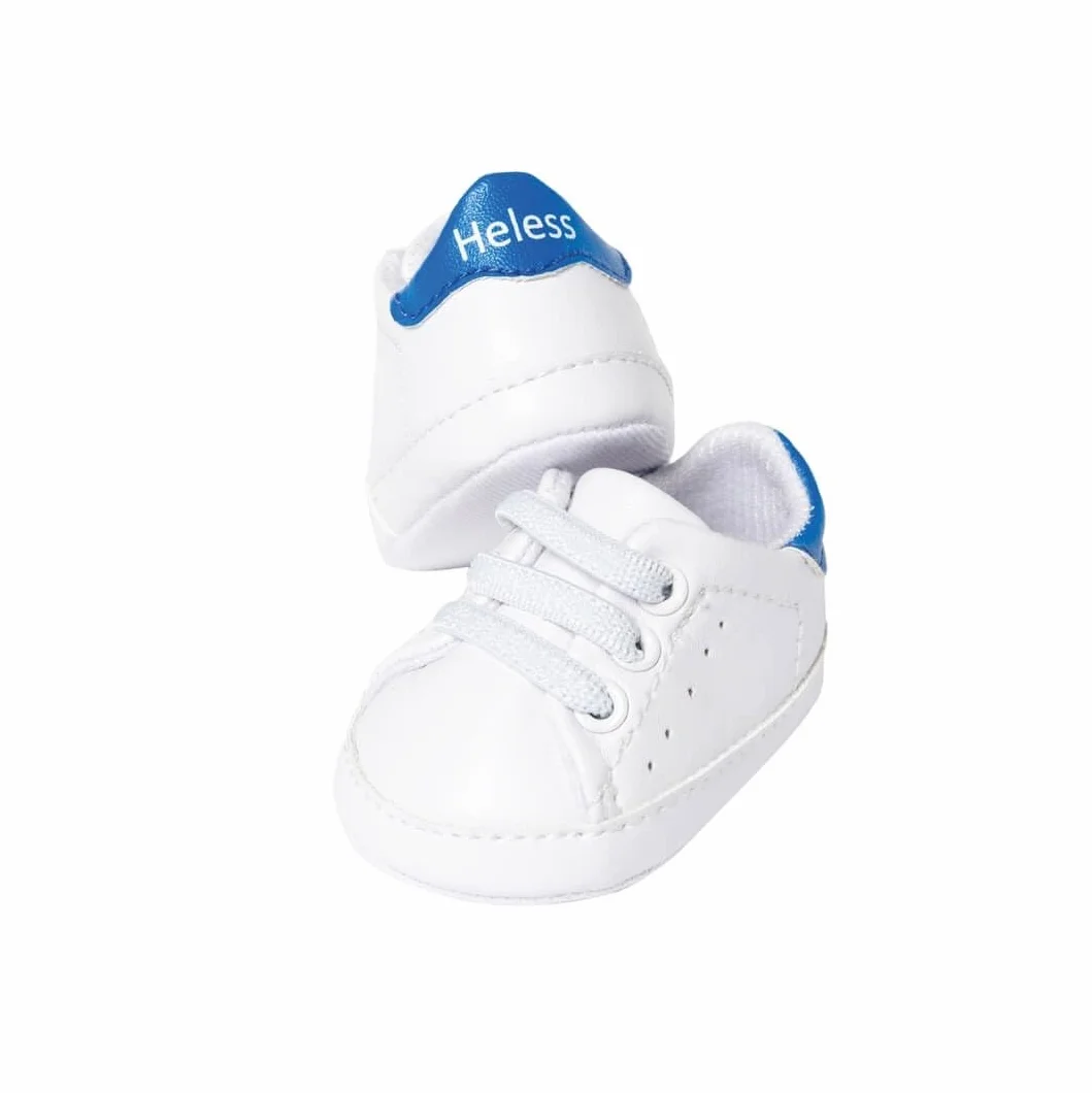 Heless 1451 - Sneaker per Bambole, Colore Bianco, Taglia 30-34 cm, Calzature alla Moda per la Vita Quotidiana delle Bambole