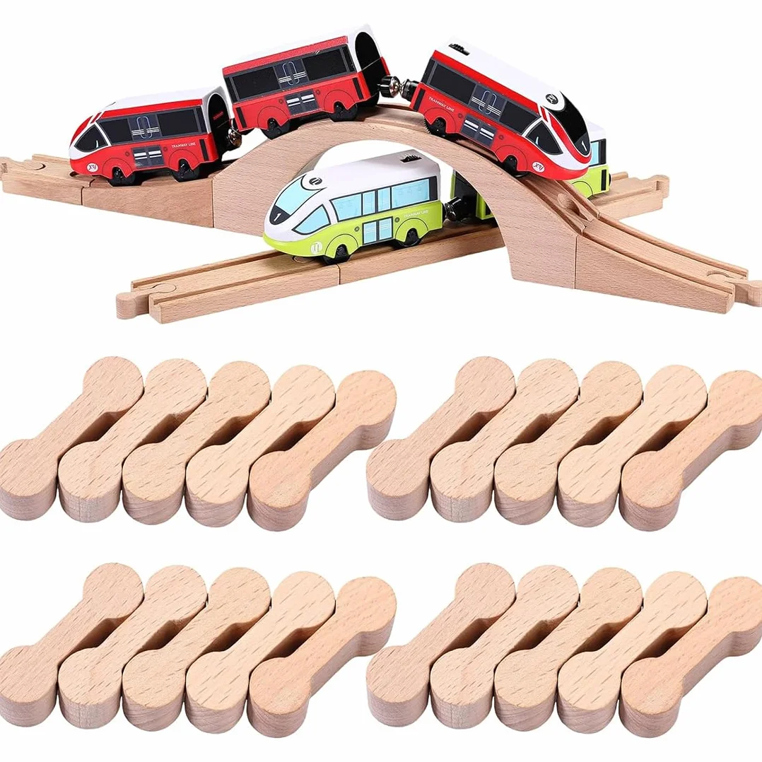 20 connettori per binari, fissaggio binari, accessori per binari in legno, accessori per binari allentati, adatti per bambini dai 3 anni in su