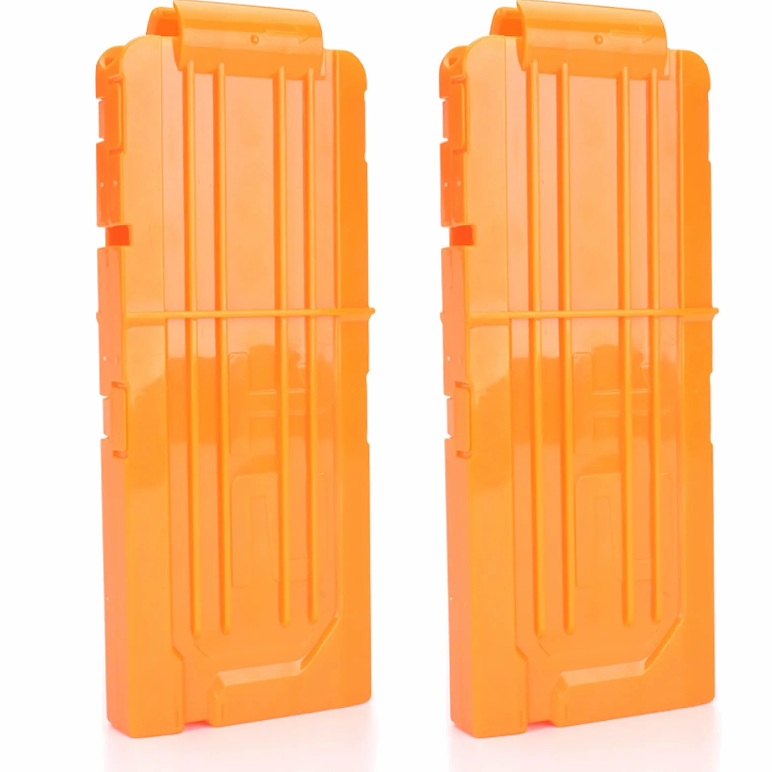 2 clip Magazine per Nerf N Strike, 12-Darts Frecce Clip Magazine, ricarica rapida Freccette Clip Magazine per Nerf N-Streik Elite Series fucili giocattolo, arancione