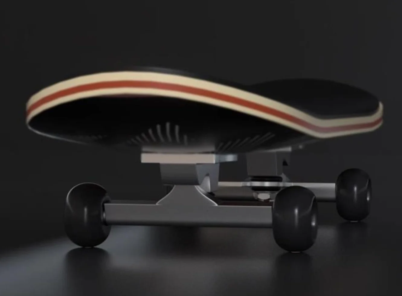 BIGH Fingerboard Professionale in Legno di Acero Naturale - Skateboard per Dita - Finger Skate Piccolo - Colore: Dino