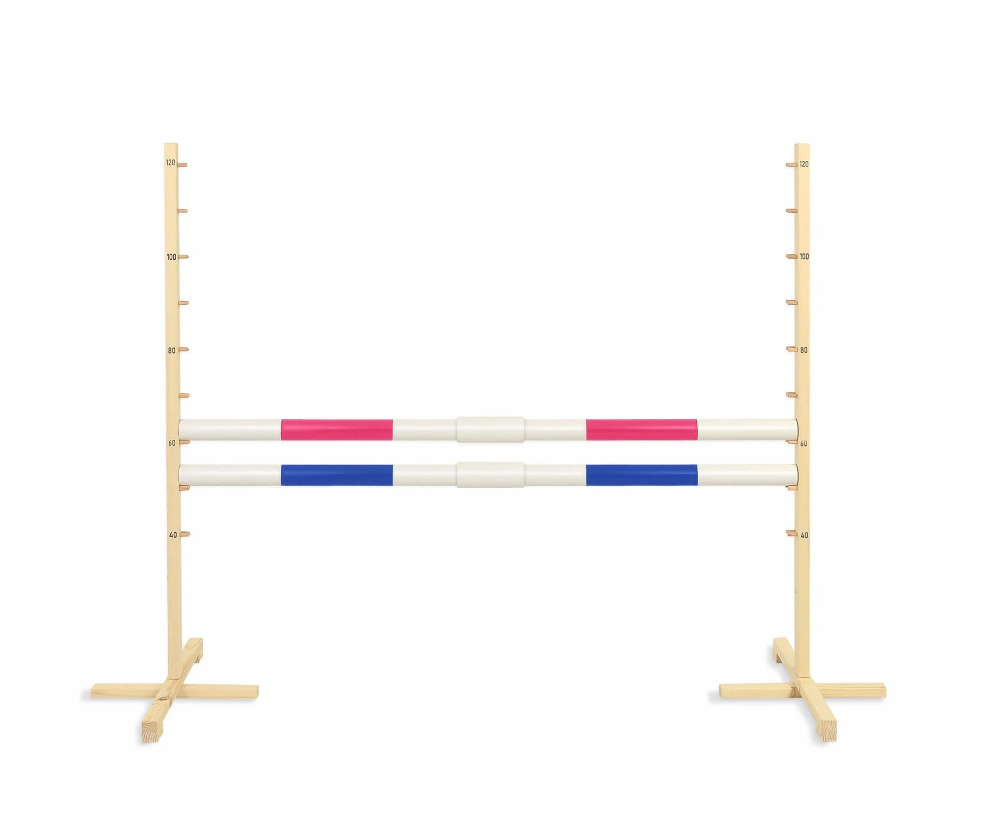 Ostacolo per Saltare per Hobby Horse 160 cm con Due Travi da 50 mm - Rosa