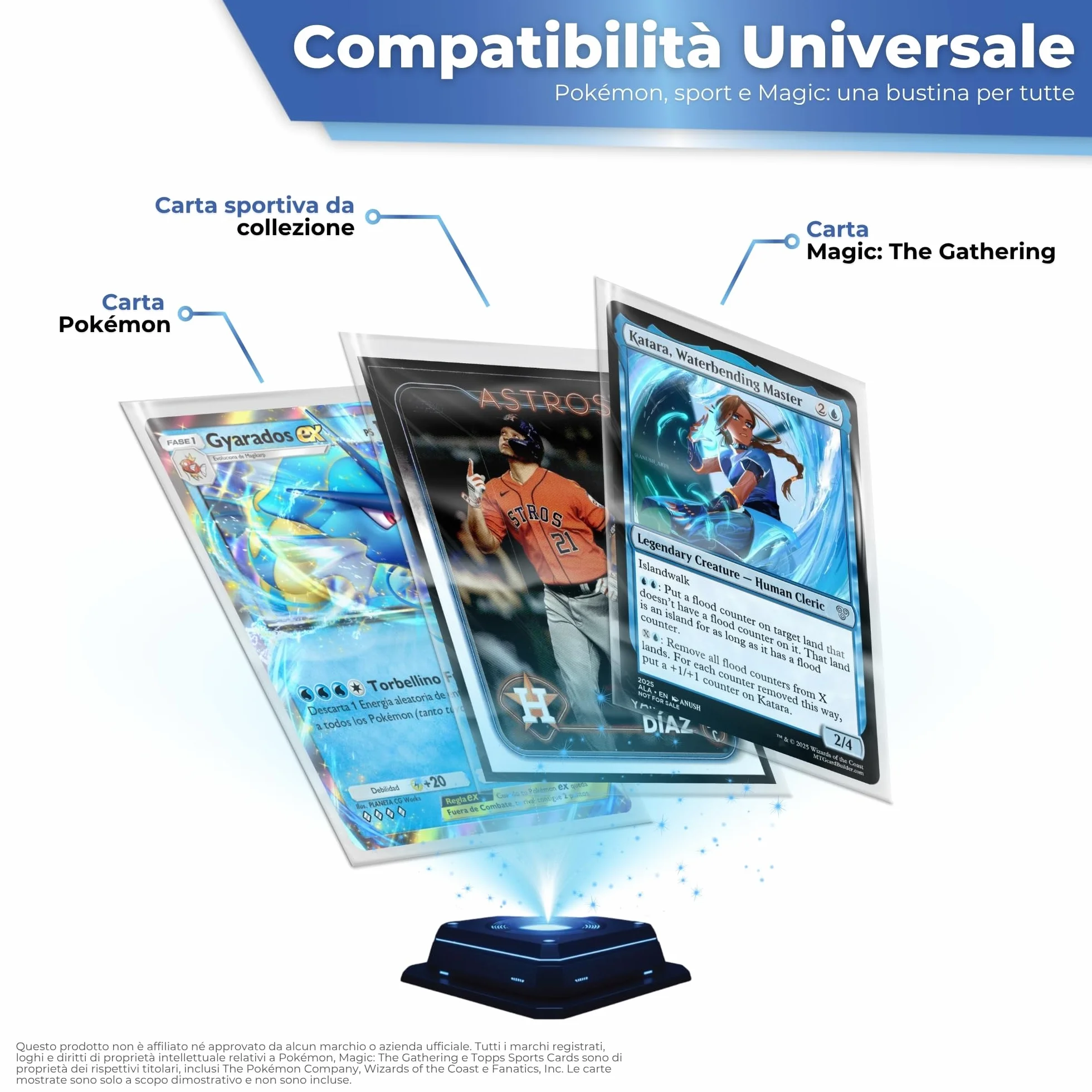 Sleeves Pokemon 300 pz 67x94 mm | Sleeves Magic | Bustine Pokemon Protettive Trasparenti Senza Acido | Bustine Carte Compatibili Yu-Gi-Oh, One Piece e TCG | Classic Fit