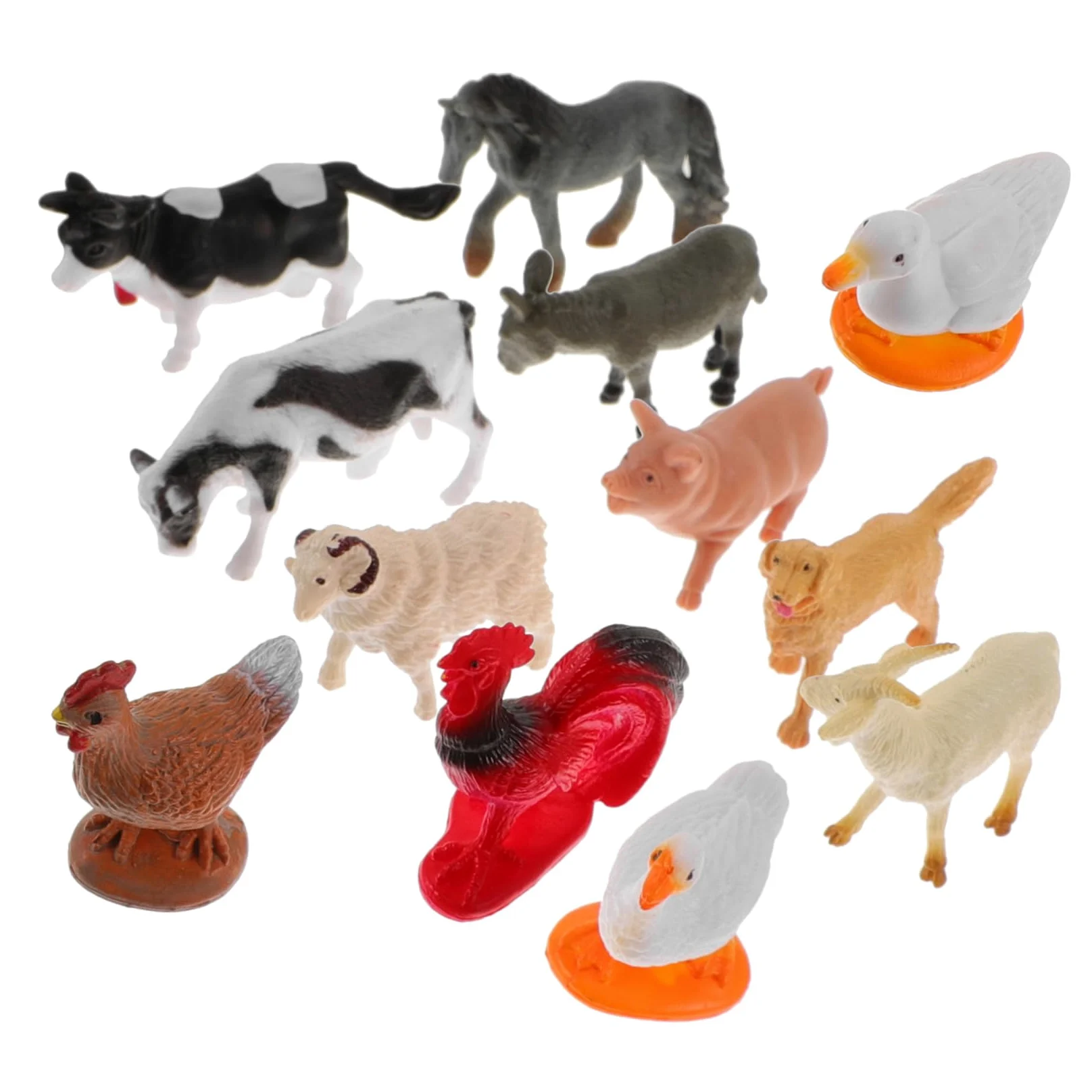 Zerodeko 36pezzi Miniature Animal Figurines Simulazione Di Animali Per Decorazione e Paesaggi Modelli Per Terrari e Decorazioni Domestiche Di Statuine Di Animali Della Fattoria
