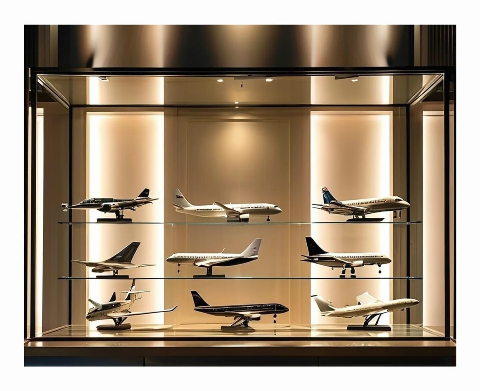 Aereo in Metallo pressofuso per Modello di Aeroplano in Resina pressofusa 737 Donghai 47CM con Supporto B737 per la Collezione di Appassionati di Aviazione per Raccolta ed Esposizione (con Luce)