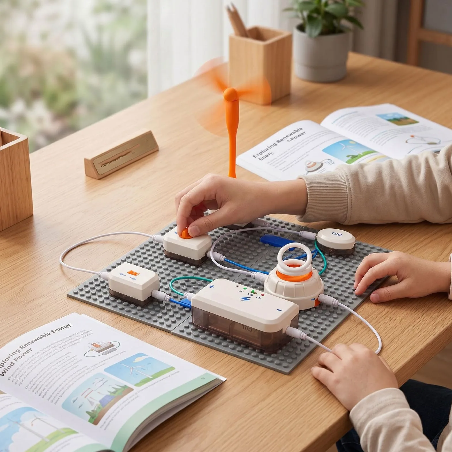 Generic Blocchi di Circuiti per Bambini Giocattoli Educativi STEM Controllo Vocale AI Kit di Esperimenti Interattivi Blocchi di Apprendimento in Plastica 12 Pezzi