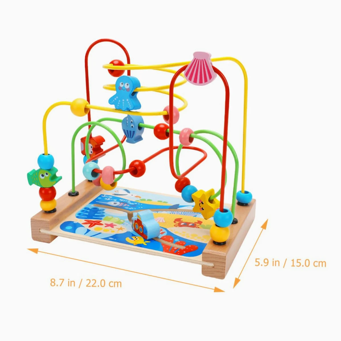 Labirinto di Perline per Bambini, Giocattolo Educativo in Legno senza Bave | Festa Scuola Decor, Rullo Labirinto di Perline, Gioco Sensoriale per Bambini e Ragazzi
