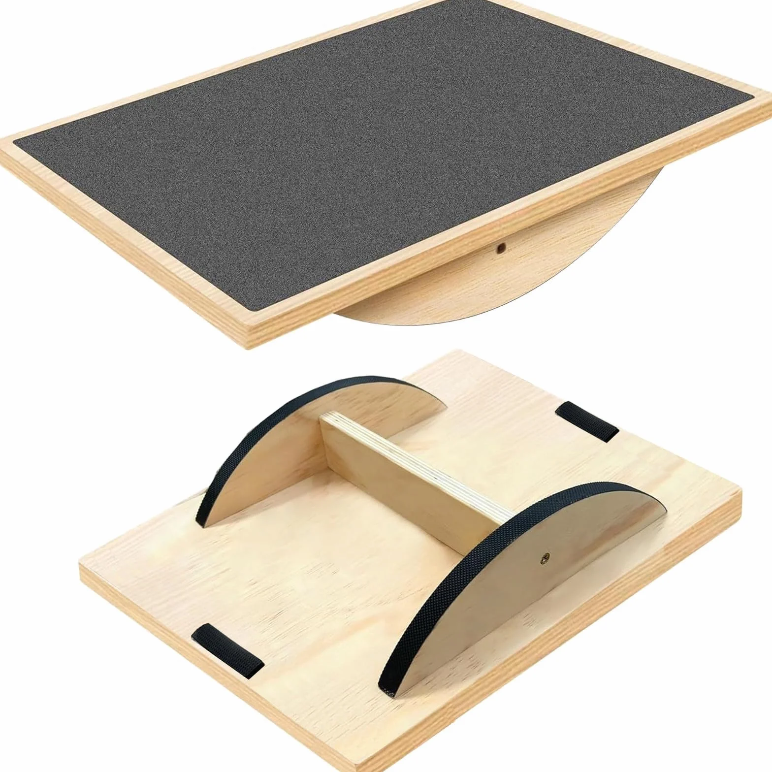 Balance Board Professionale in Legno,Bordo Dell'Equilibrio Antiscivolo Dell'Allenatore Dell'Equilibrio Adulto, Bordo Dell'Equilibrio Di Terapia Fisica, Rullo Antiscivolo, Forza Del Nucleo, Stabilità