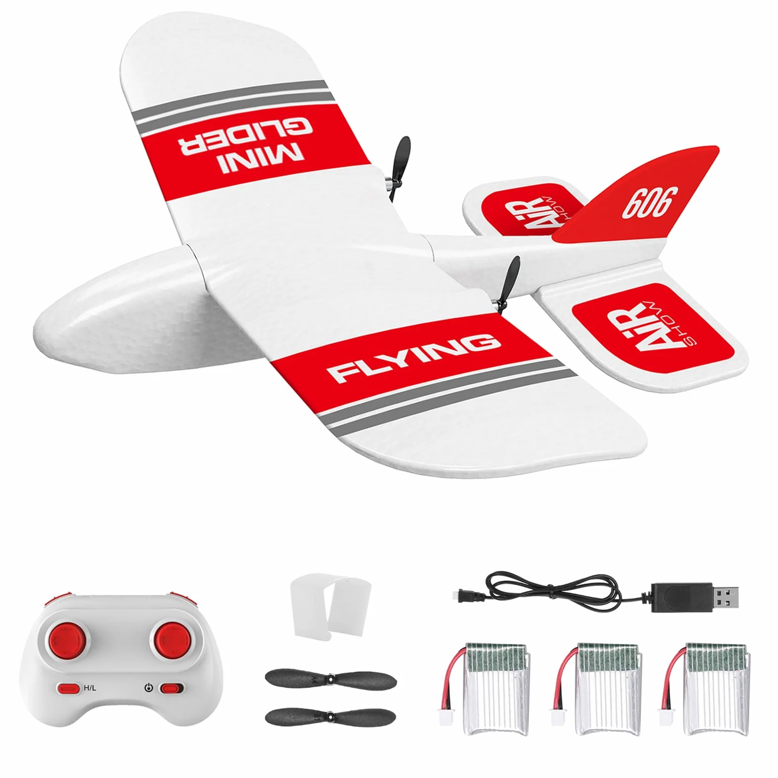 Goolsky KF606 Aereo RC, 2.4G Aereo Volante per Principianti RC Aliante in Schiuma Epp Ala Fissa Aereo in Schiuma Rtf Aereo Scorrevole Modello Giocattoli Regali per Bambini con 3 Batterie