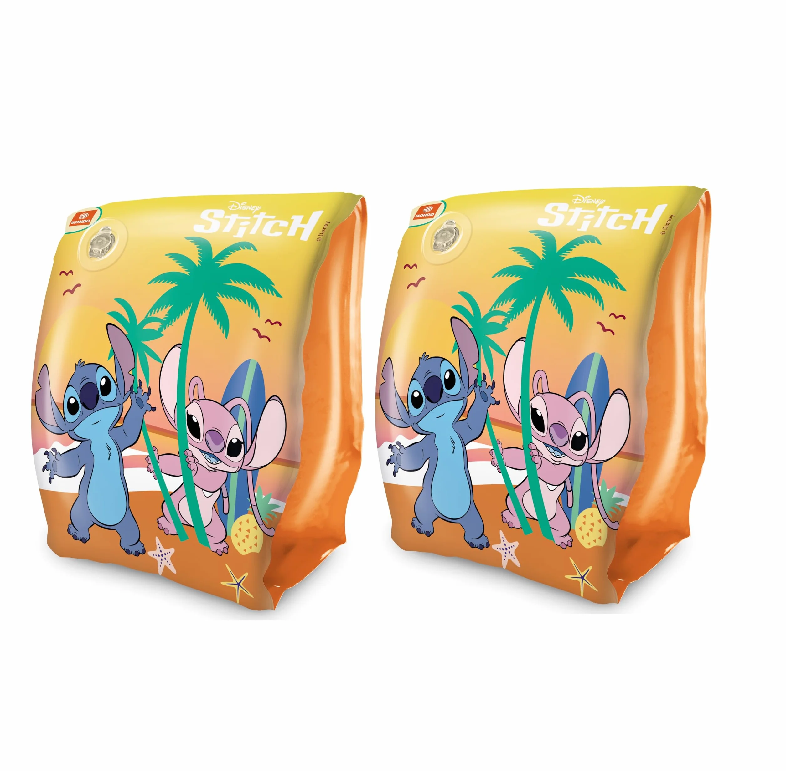 Mondo Toys - STITCH Arm Bands - Braccioli di Sicurezza per bambini - Materiale PVC - Adatti a bambini da 2 a 6 anni con Peso 6-20 kg - 16952