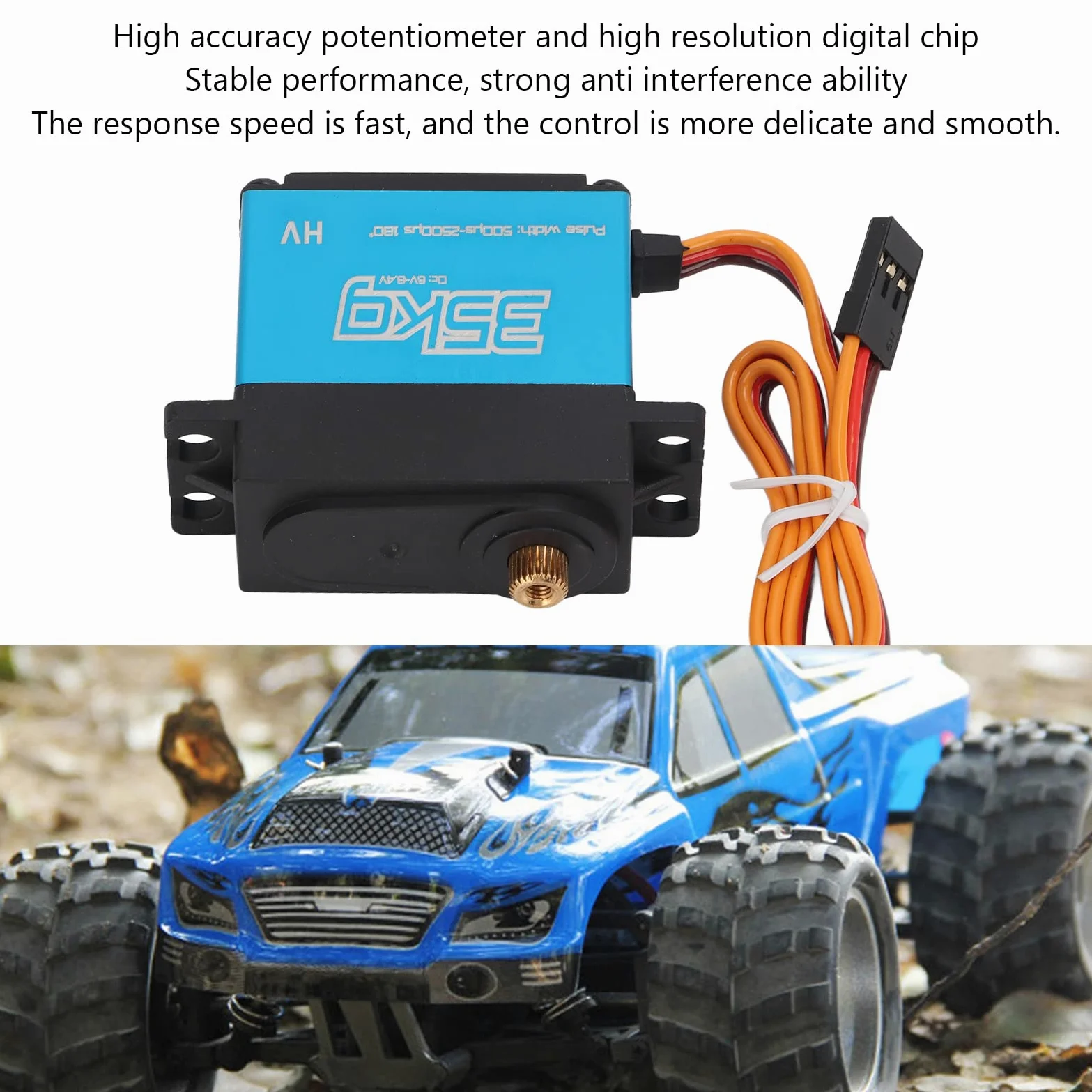 2pcs Servo Digitale per Auto RC Impermeabile 35KG Motore Senza Spazzole Set di Ricambio per Modelli Scala 1/8 1/10 Servo per Radiocomando