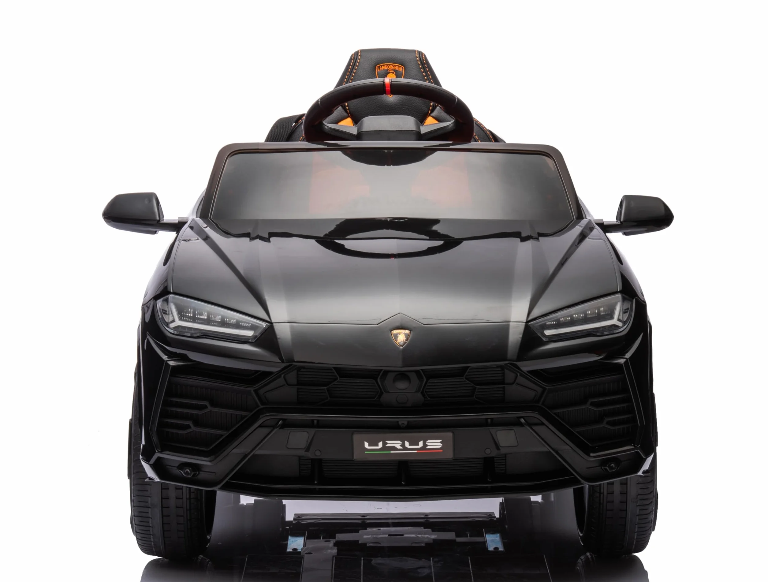 Macchina Elettrica per Bambini Lamborghini Urus 12v Full Optional con Sedile in Pelle e Tappetini Auto Elettrica per Bambini con Telecomando Nero