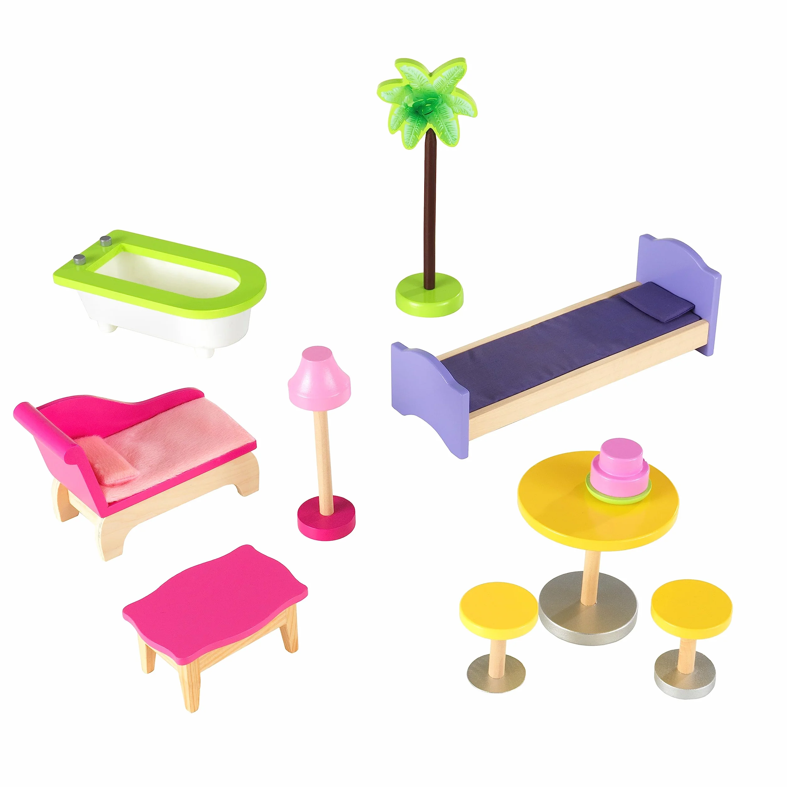 KidKraft Casa delle Bambole in Legno Kayla per Bambole di 30 cm con Accessori e Mobili inclusi, Casa a 3 Livelli di Gioco, Giocattolo per Bambini 3+ Anni, 65092, Esclusivo Amazon