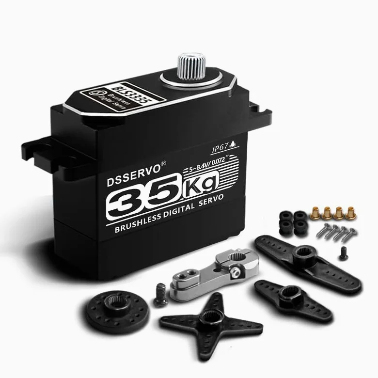 35kg Brushless RC Servo Full Metal Ingranaggi IP67 Impermeabile High Torque Fast Digital Steering Motor