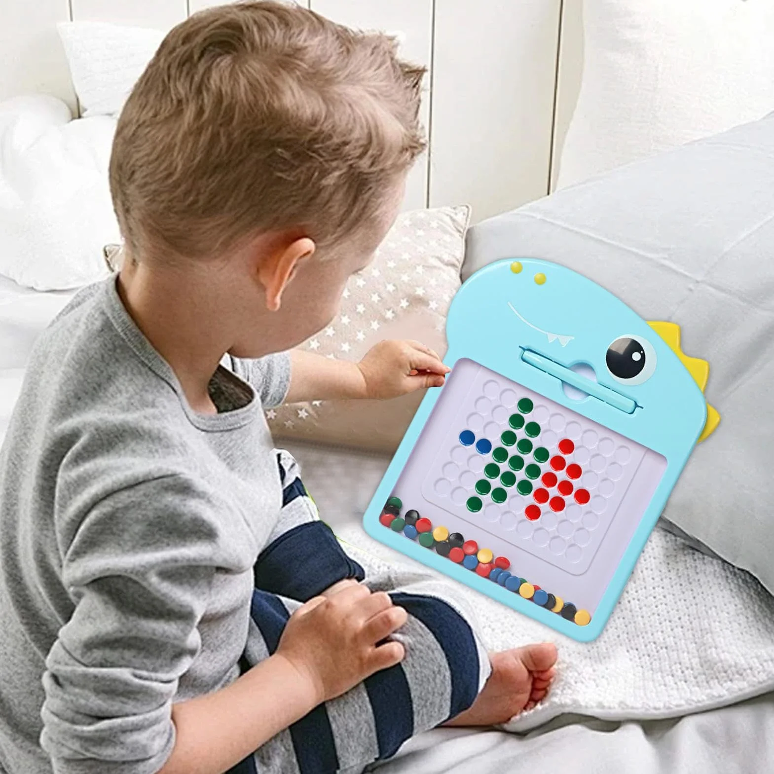 Scheda da scaratura magnetica - divertente cuscinetto da disegno magnetico con perline per bambini | Apprendimento precoce Doodle giocattolo per bambini di età compresa