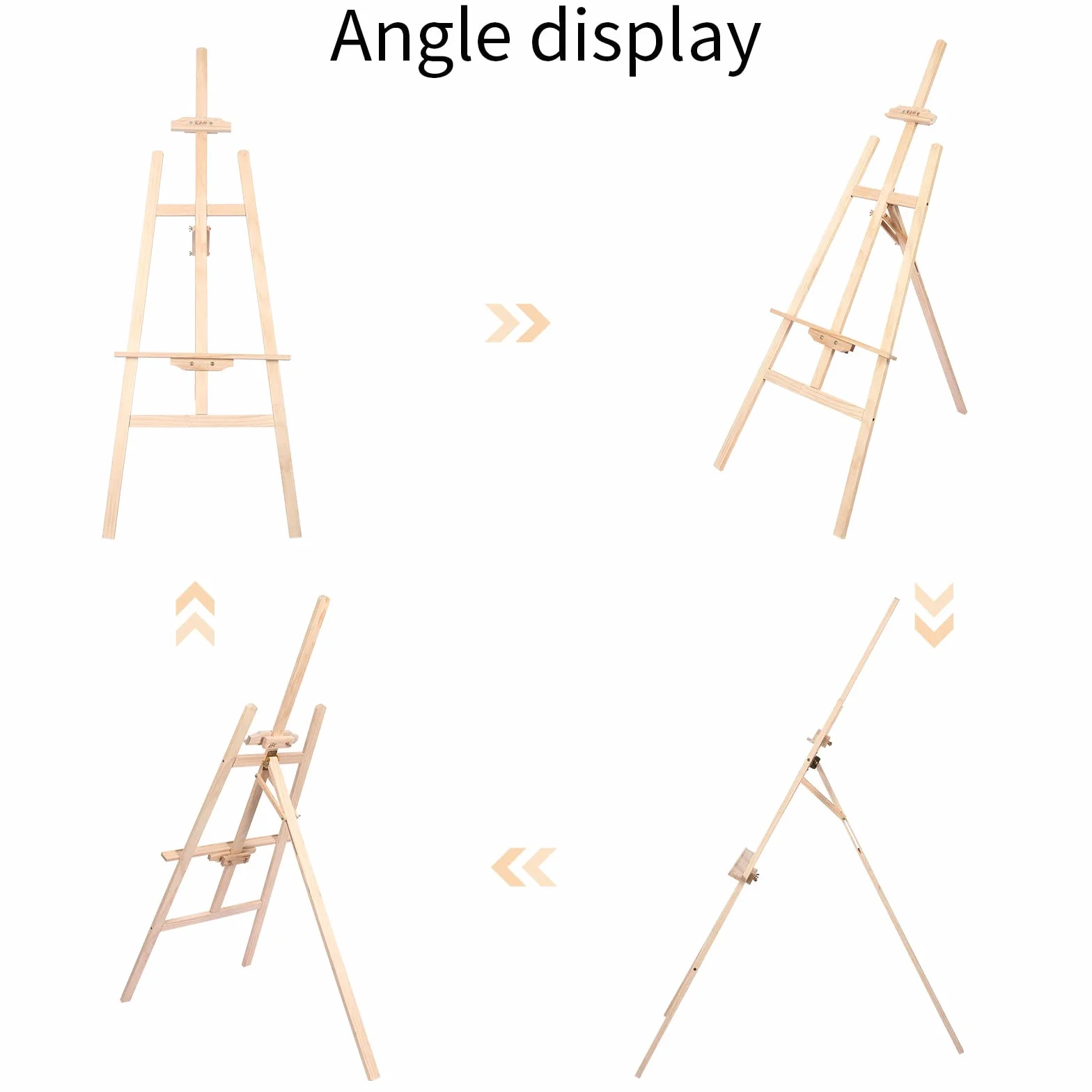 Cavalletto Pittura 150cm Legno Regolabile Portatile Professionale
