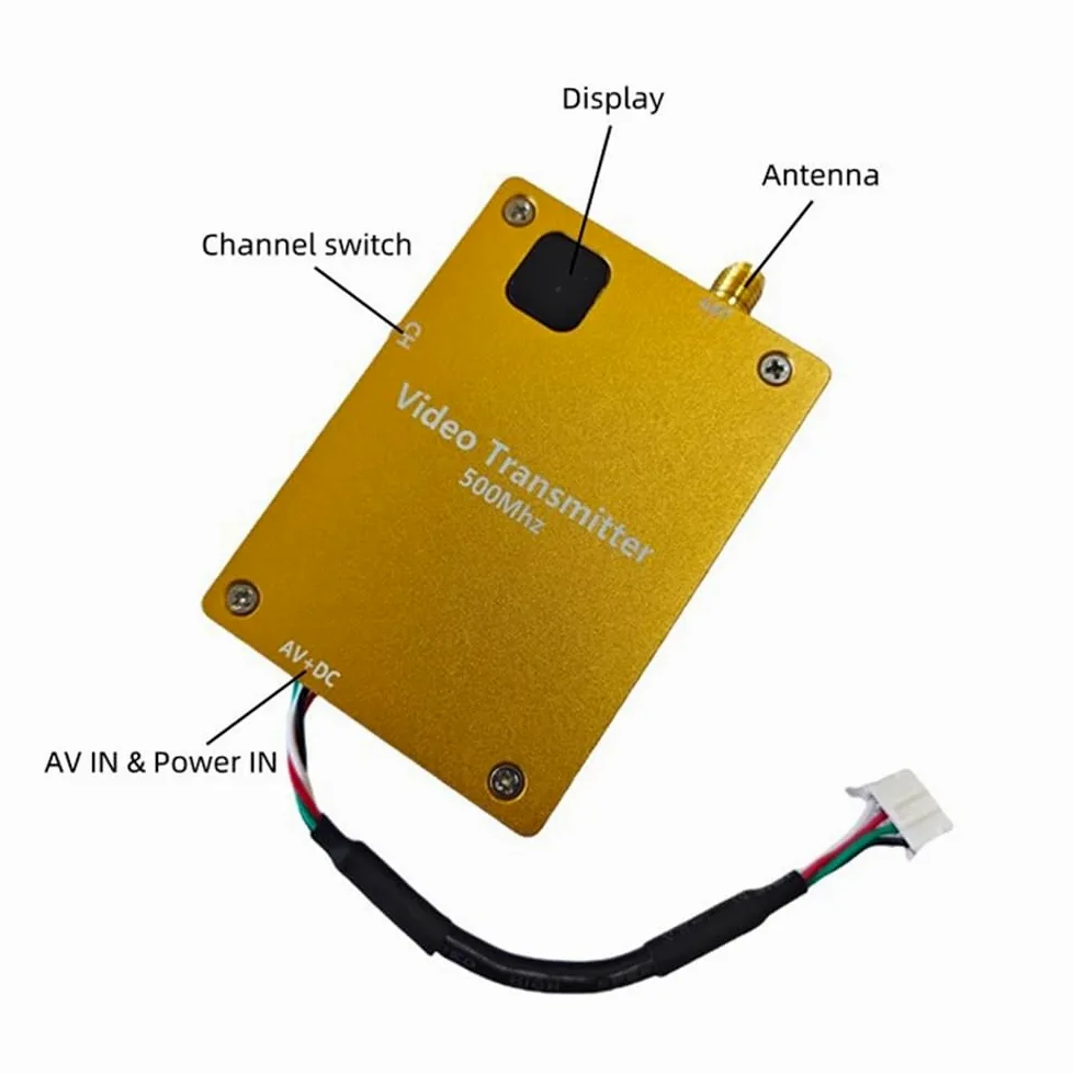 Trasmettitore Video FPV VTX da 40 Km, Trasmettitore Video Wireless da 500 MHz e 4 W, Trasmissione A Lungo Raggio
