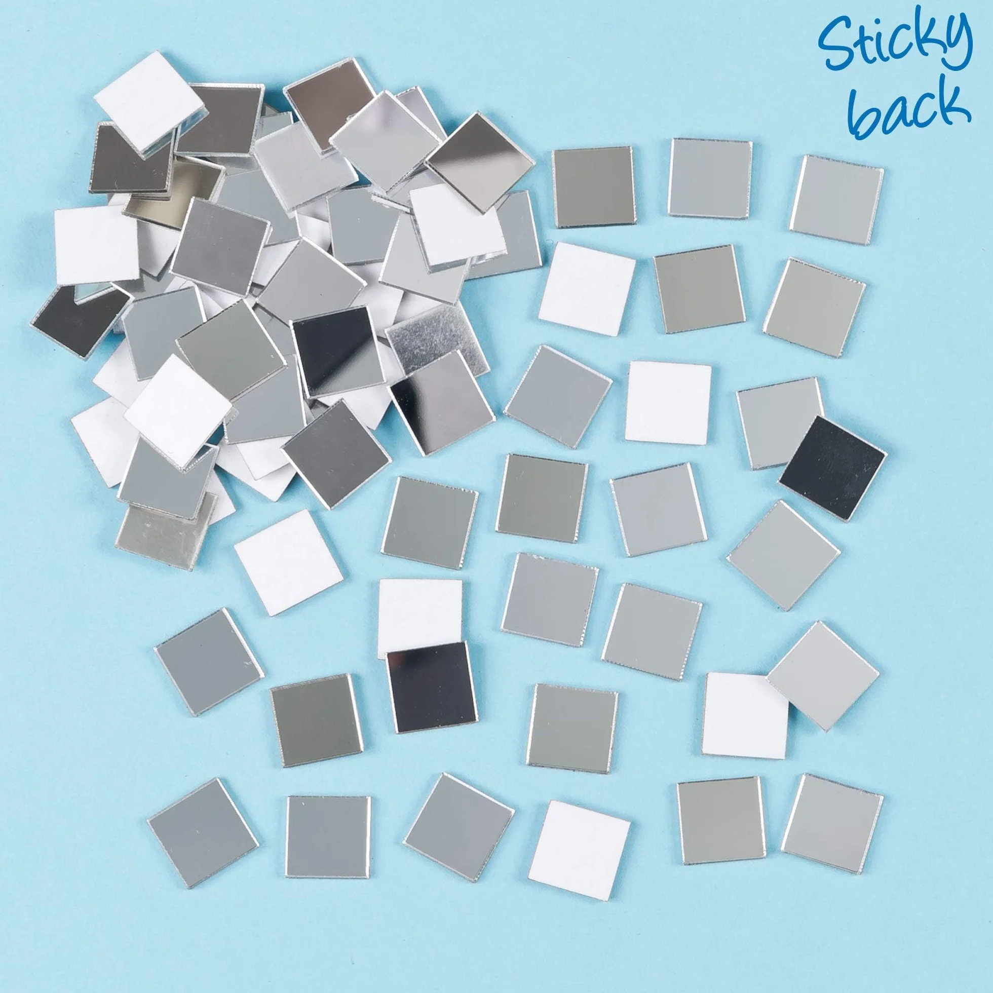 Baker Ross Tessere mosaico a specchio autoadesive per bambini (confezione da 100)