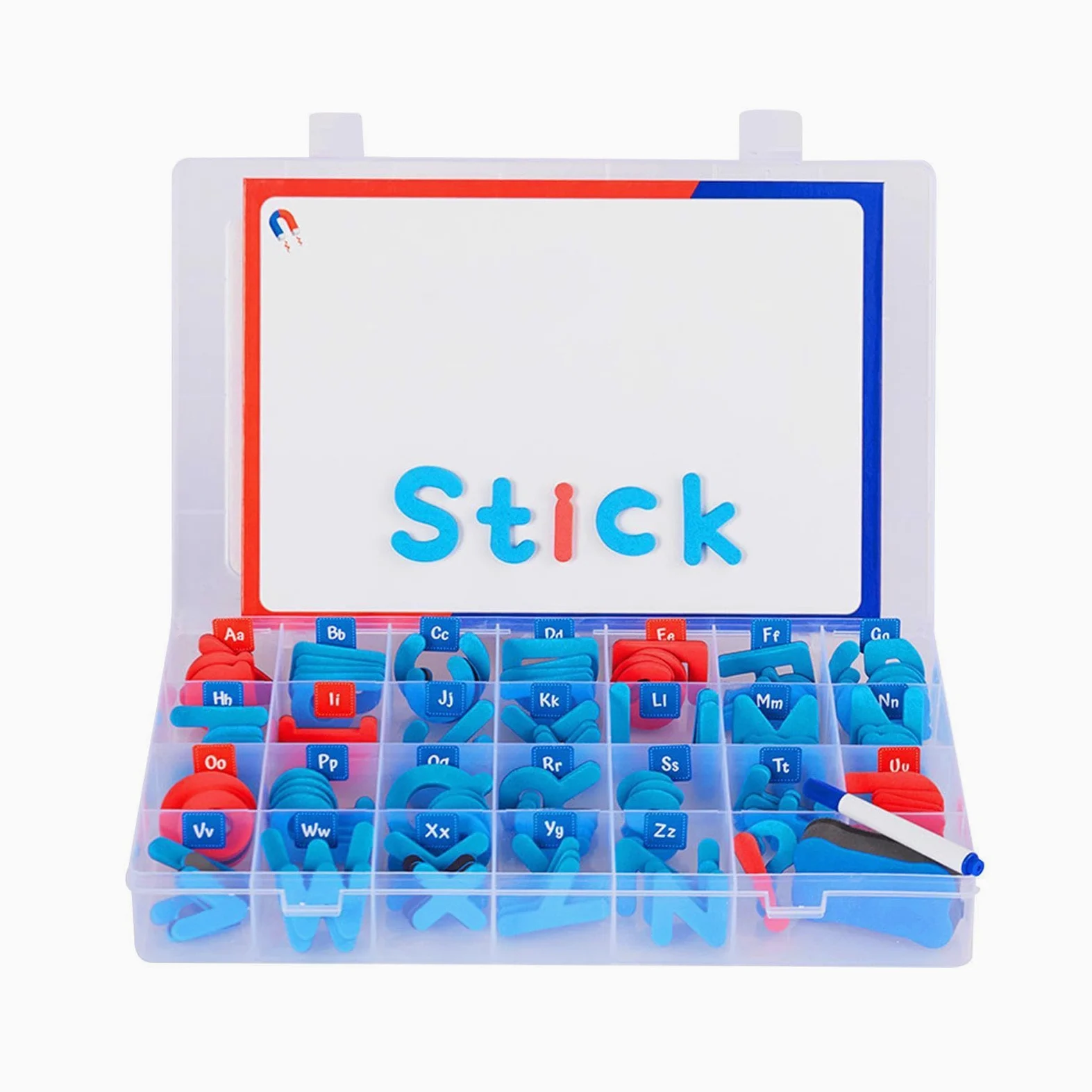 Set di lettere ' magnetico per ragazzi | Kit di lettere dell'alfabeto magnetiche con lavagna magnetica su entrambi i lati, per ragazzi, ragazze, bambini