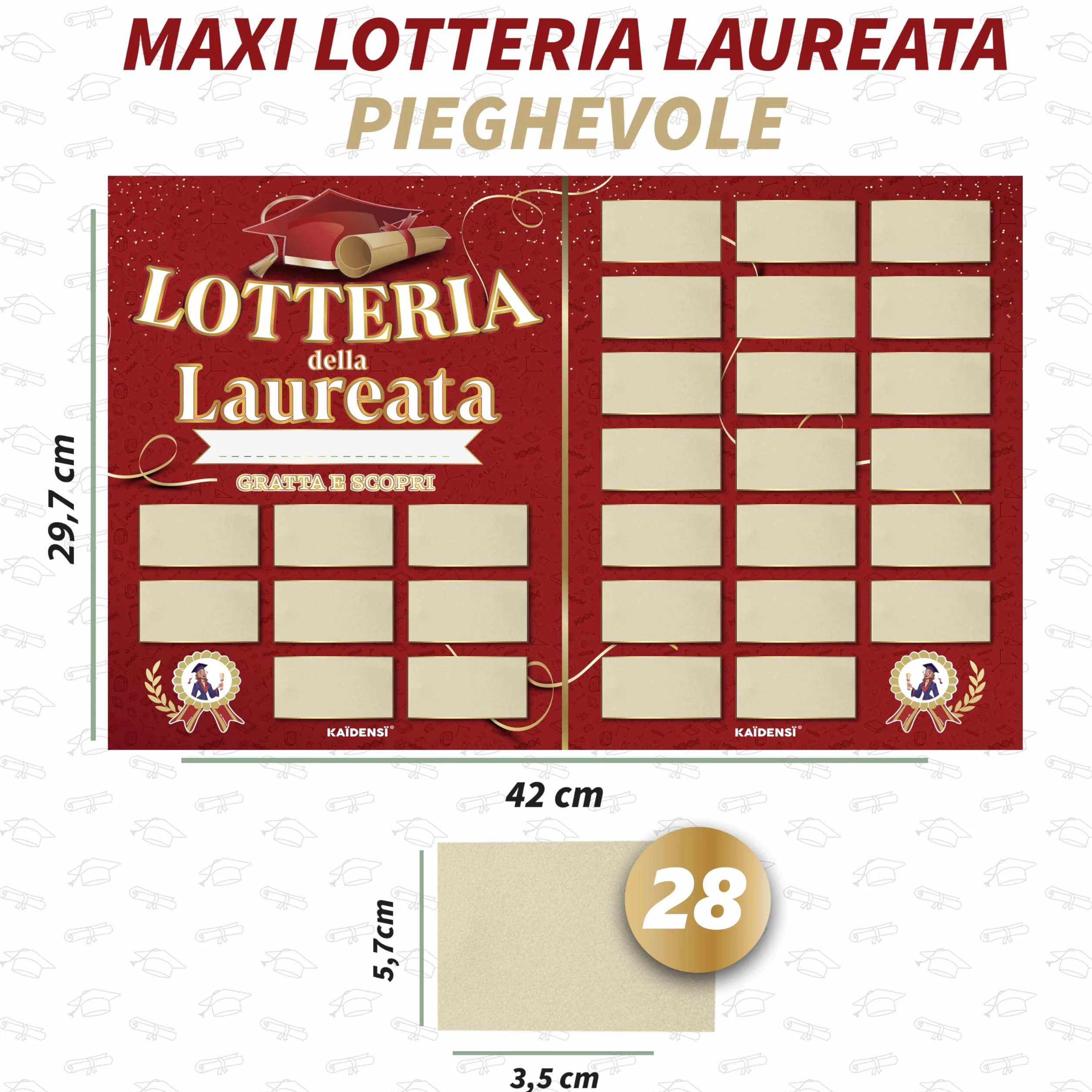 KAÏDENSÏ Regalo Laurea Donna - Gioco Gratta e Vinci Personalizzato - Scherzi Regali Divertenti